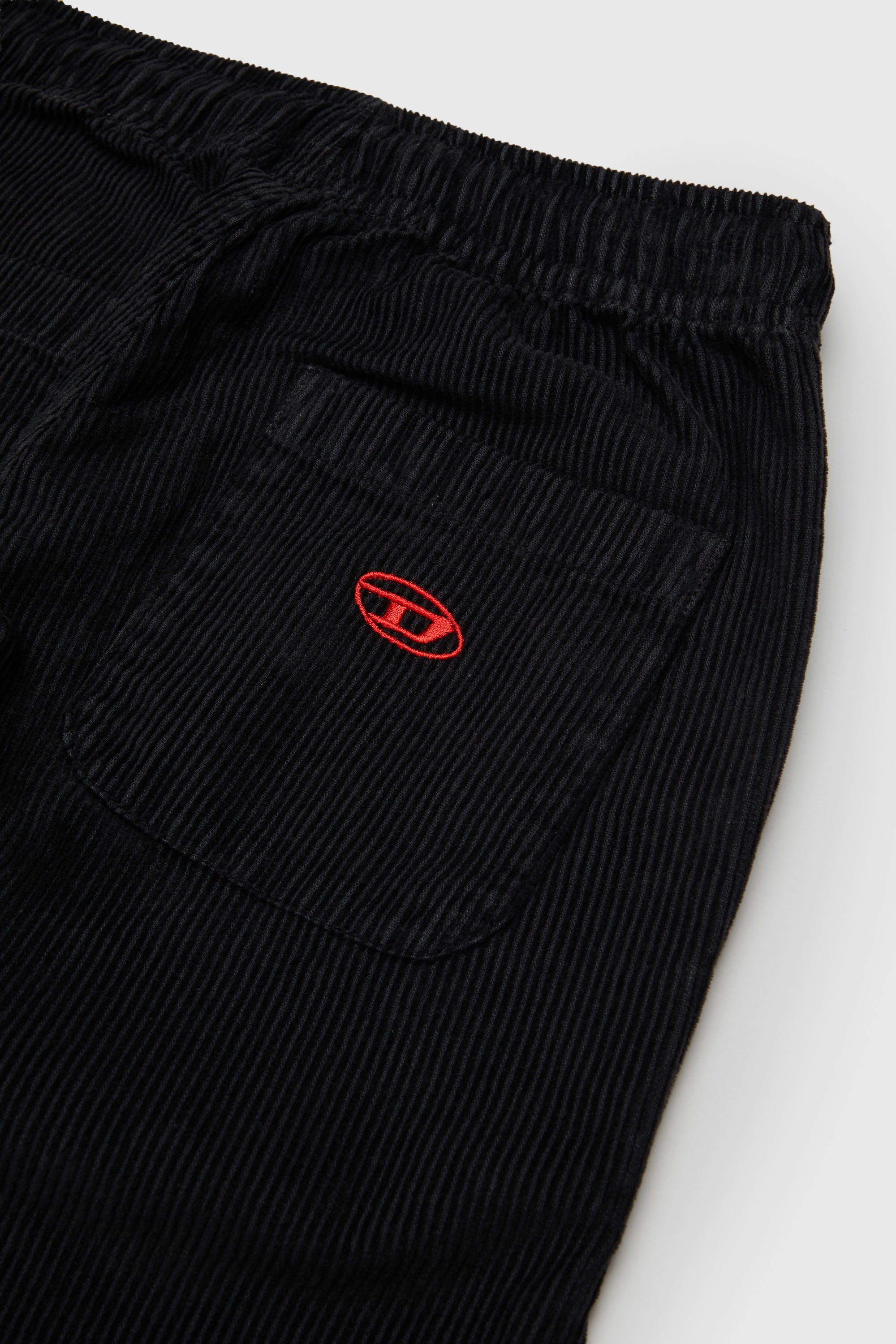 Diesel - PMILL, Pantal&oacute;n de pana con cintura ajustable con cord&oacute;n Hombre in Negro - 4