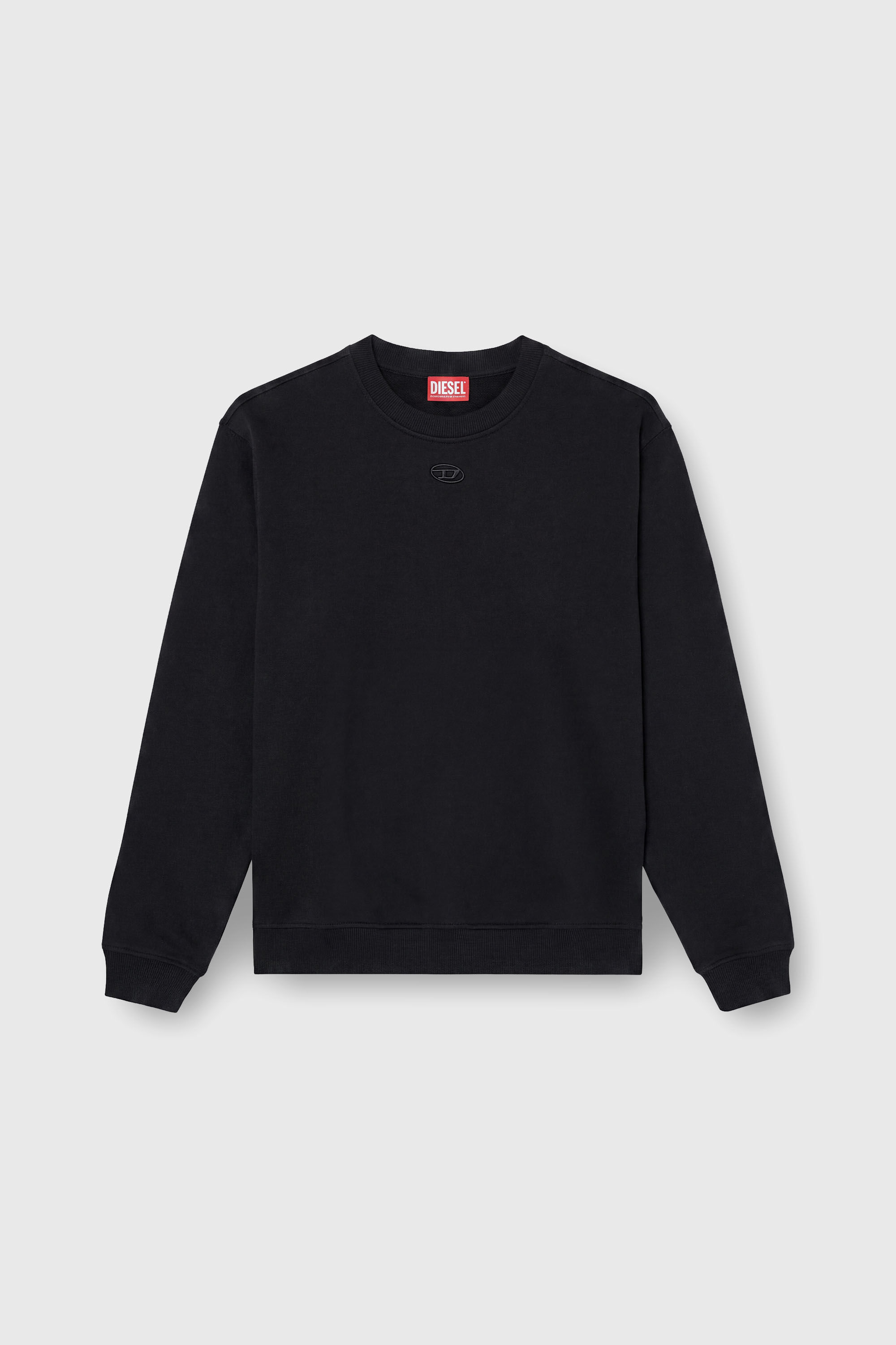 Diesel - F-NORMY-OD, Sudadera de algod&oacute;n con bordado Oval D Mujer in Negro - 2