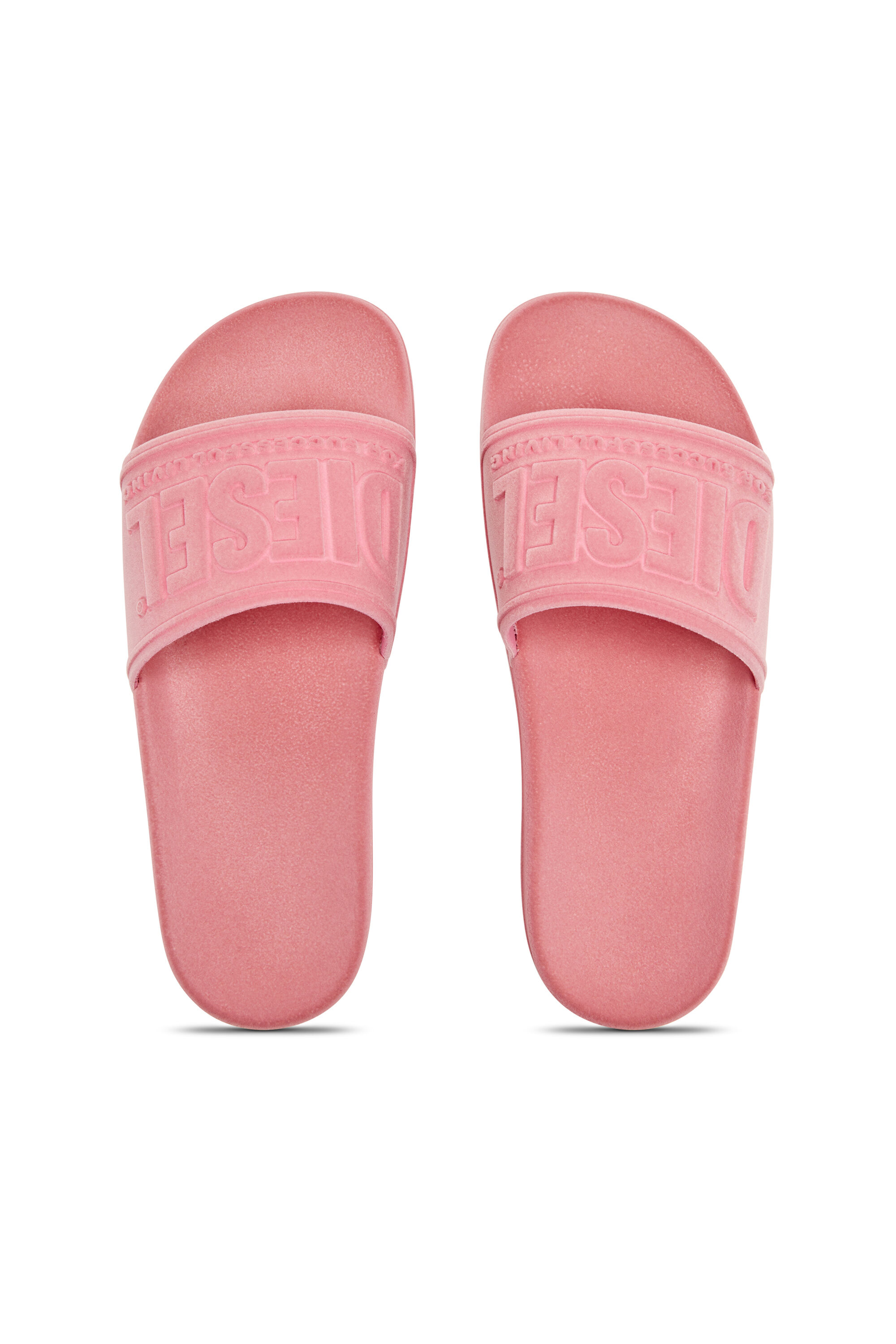 Diesel - SA-MAYEMI CC W, Sa-Mayemi-Sandalias de piscina con flocado aterciopelado Mujer in Rosa - 4