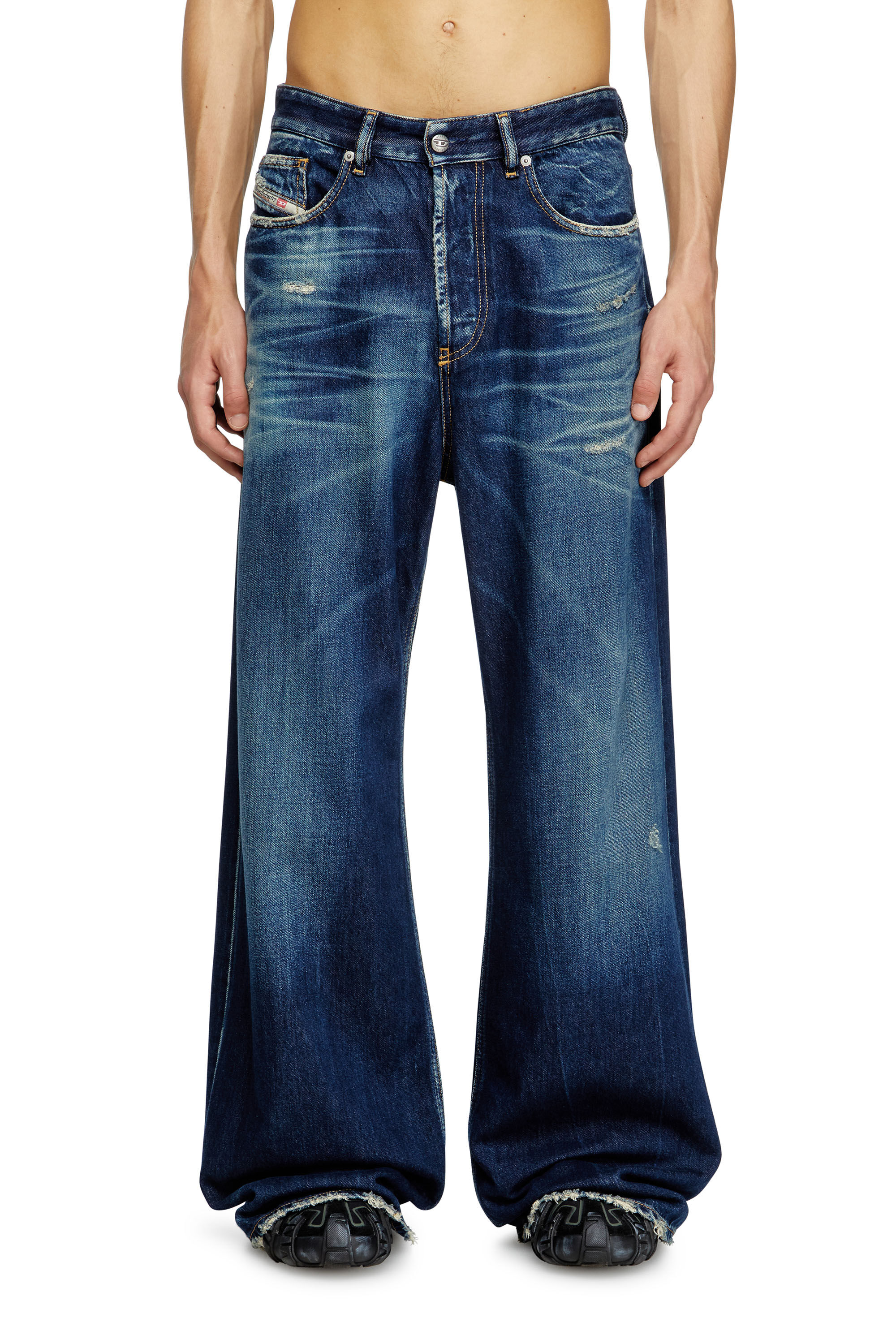 Diesel - Relaxed Jeans D-Rise 09M06 Hombre, Azul Oscuro - 3
