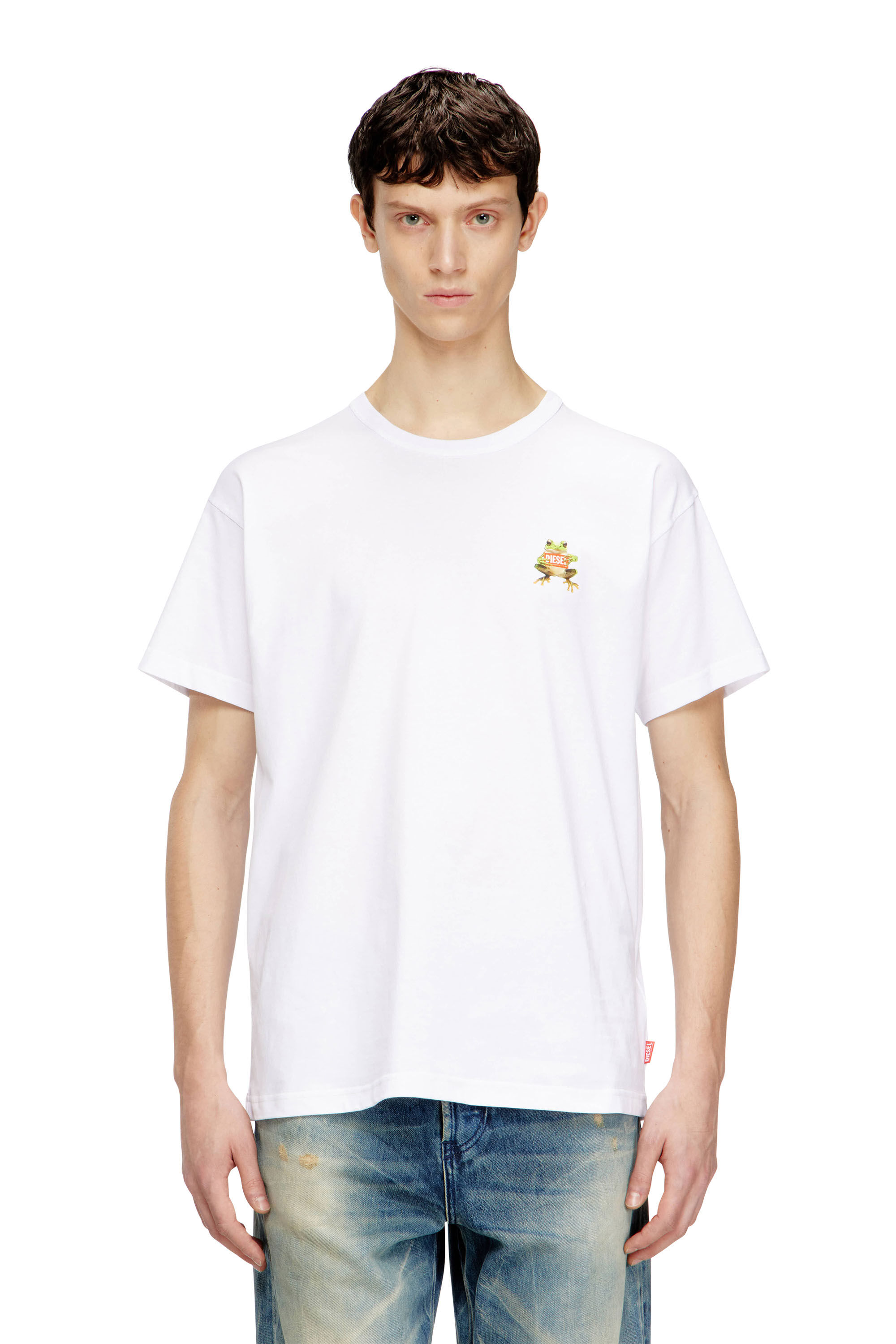 Diesel - T-NORM-FROG, Camiseta con estampado de rana y logotipo Hombre in ToBeDefined - 3