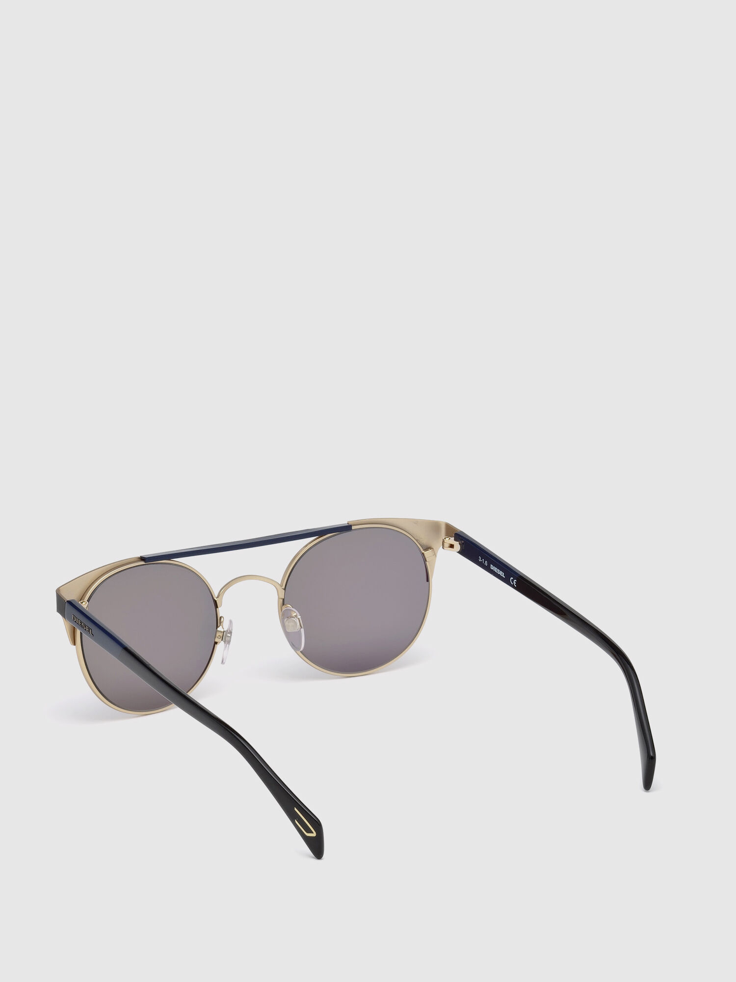 Diesel - DL0218, Gafas con montura pantos en metal Unisex in Negro - 2