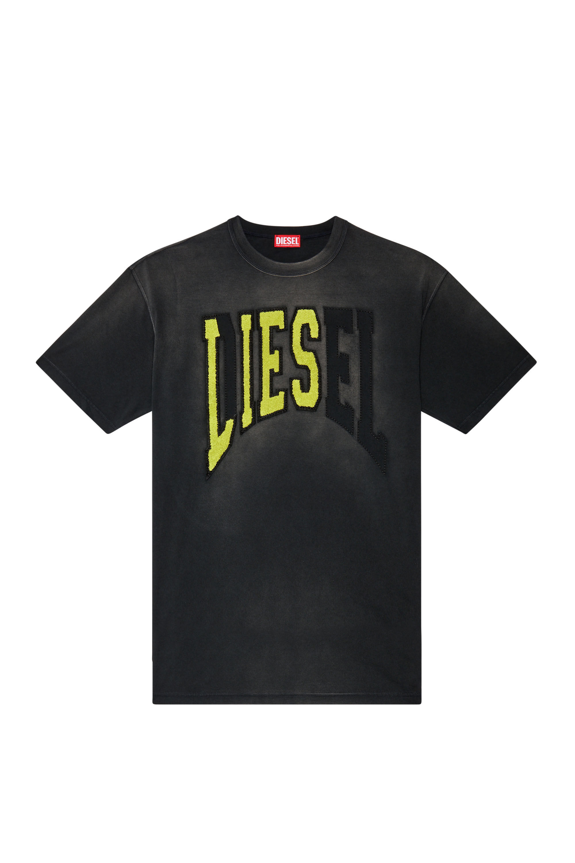 Diesel - T-WASH-N, Hombre Camiseta extragrande con logotipo Diesel Lies in Negro - Image 2