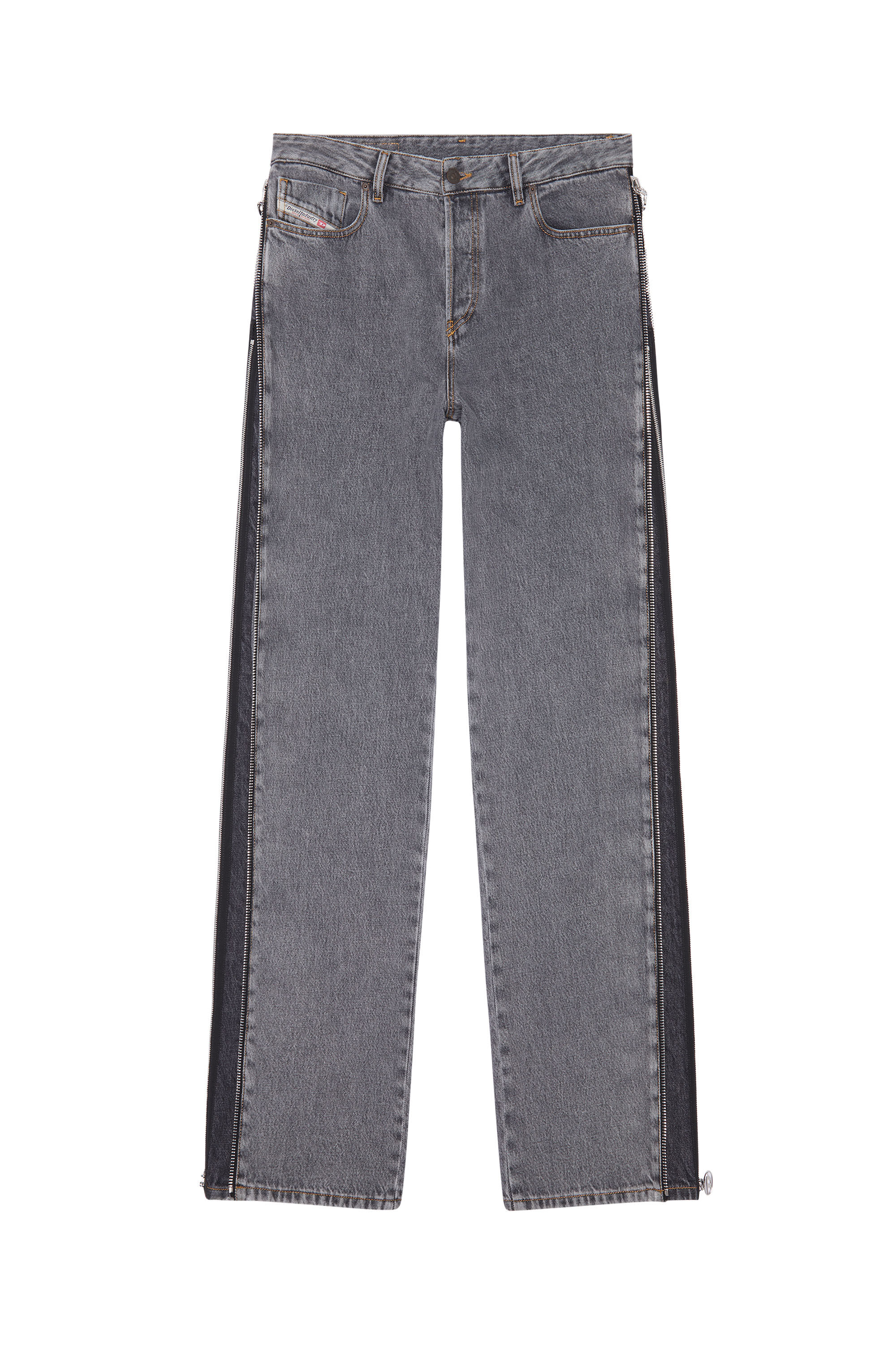 Diesel - 1955 09D18 Straight Jeans, Negro/Gris oscuro - Image 2