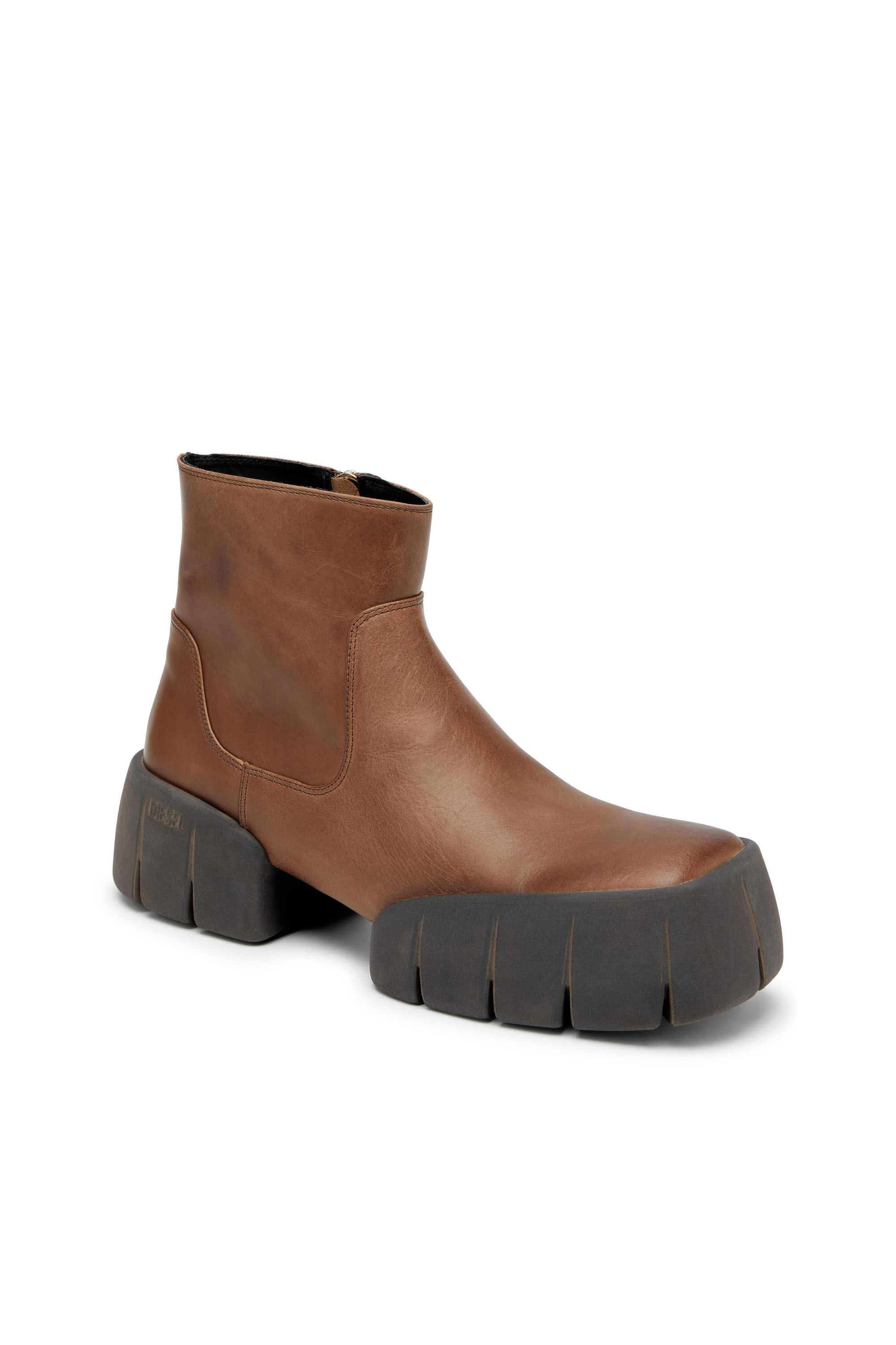 Diesel - D-TEX BT, Botas de cuero encerado hasta el tobillo con suela partida Hombre in Marrón - 6