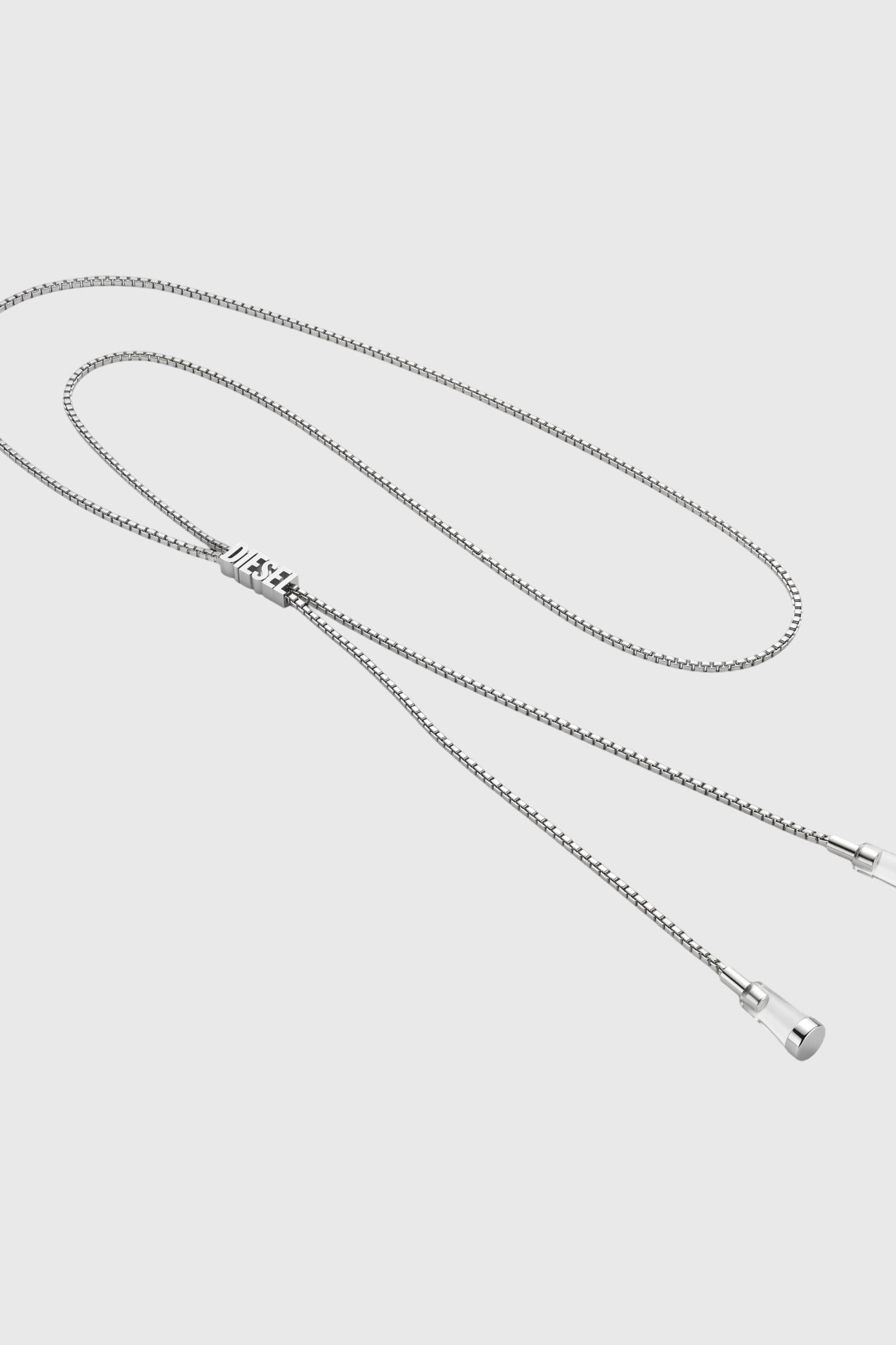 Diesel - 60669 EARBUDS CHAIN EARBUNDS CHAIN, Collar D Chain para auriculares Unisex in Plateado - 2