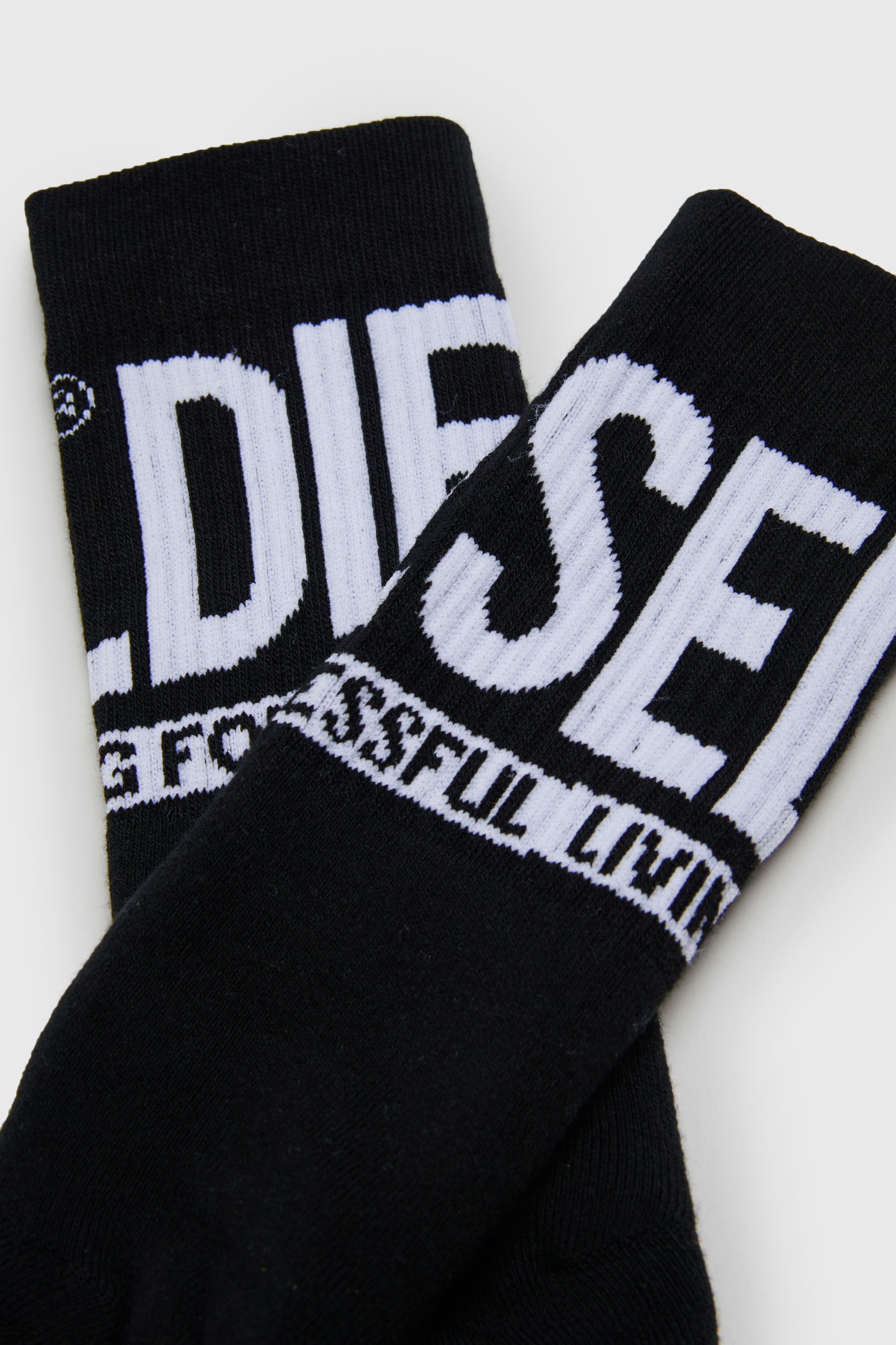Diesel - SKM-ZRAYBIPACK, Set de dos pares de calcetines con logotipo Hombre in Negro - 2