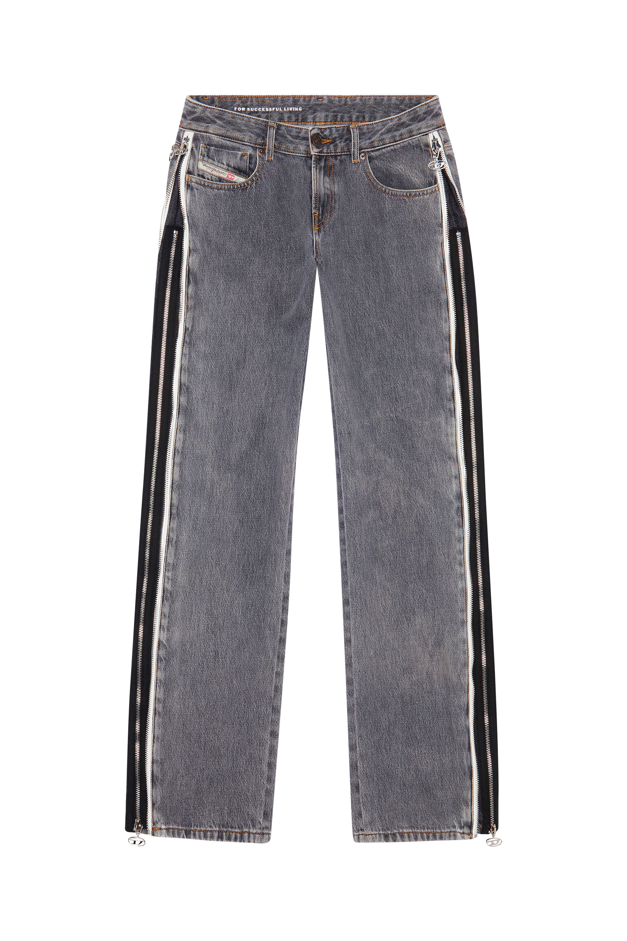 Diesel - 2002 09D18 Straight Jeans, Negro/Gris oscuro - Image 2