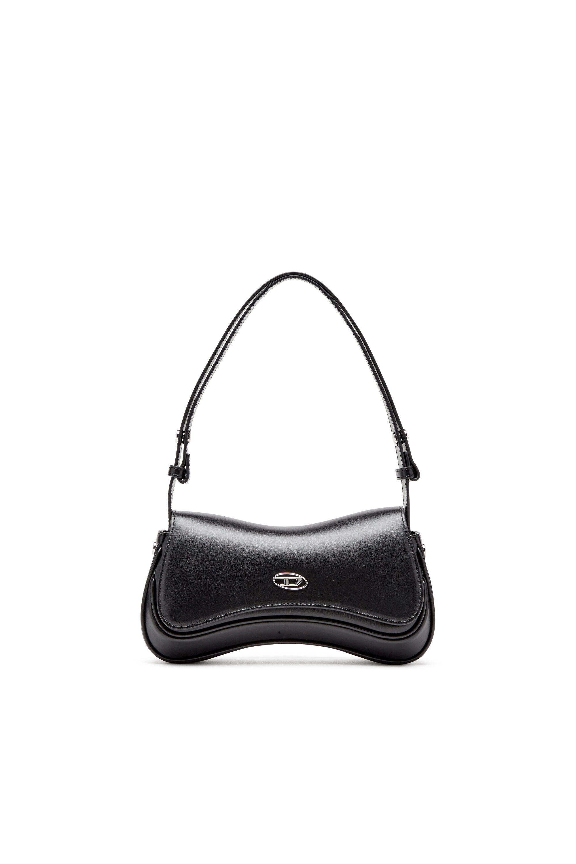 Diesel - PLAY CLUTCH, Play-Bolso de hombro de cuero semibrillante Mujer in Negro - 8