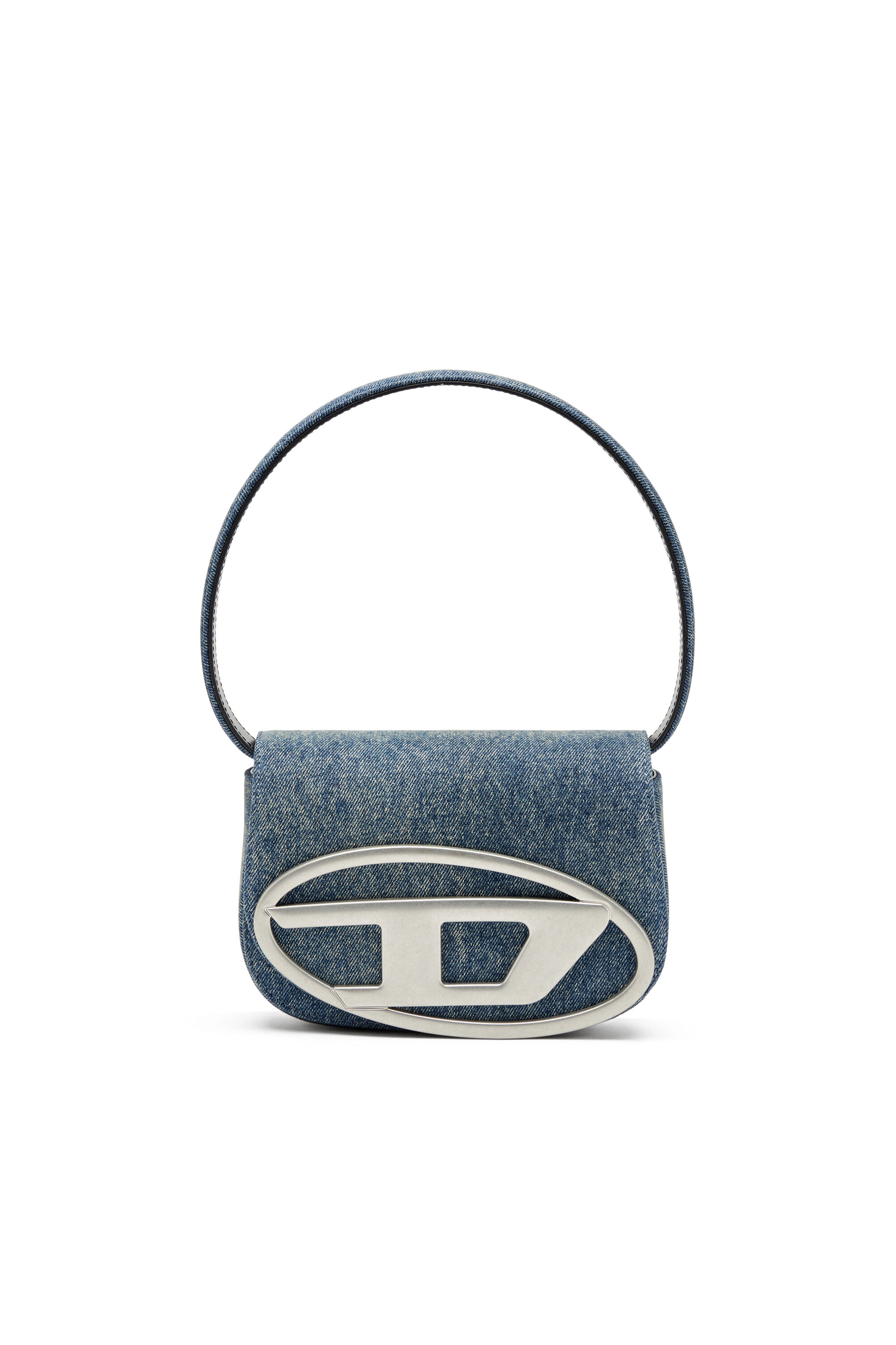 1DR-Bolso de hombro icónico de denim solarizado Mujer | Azul