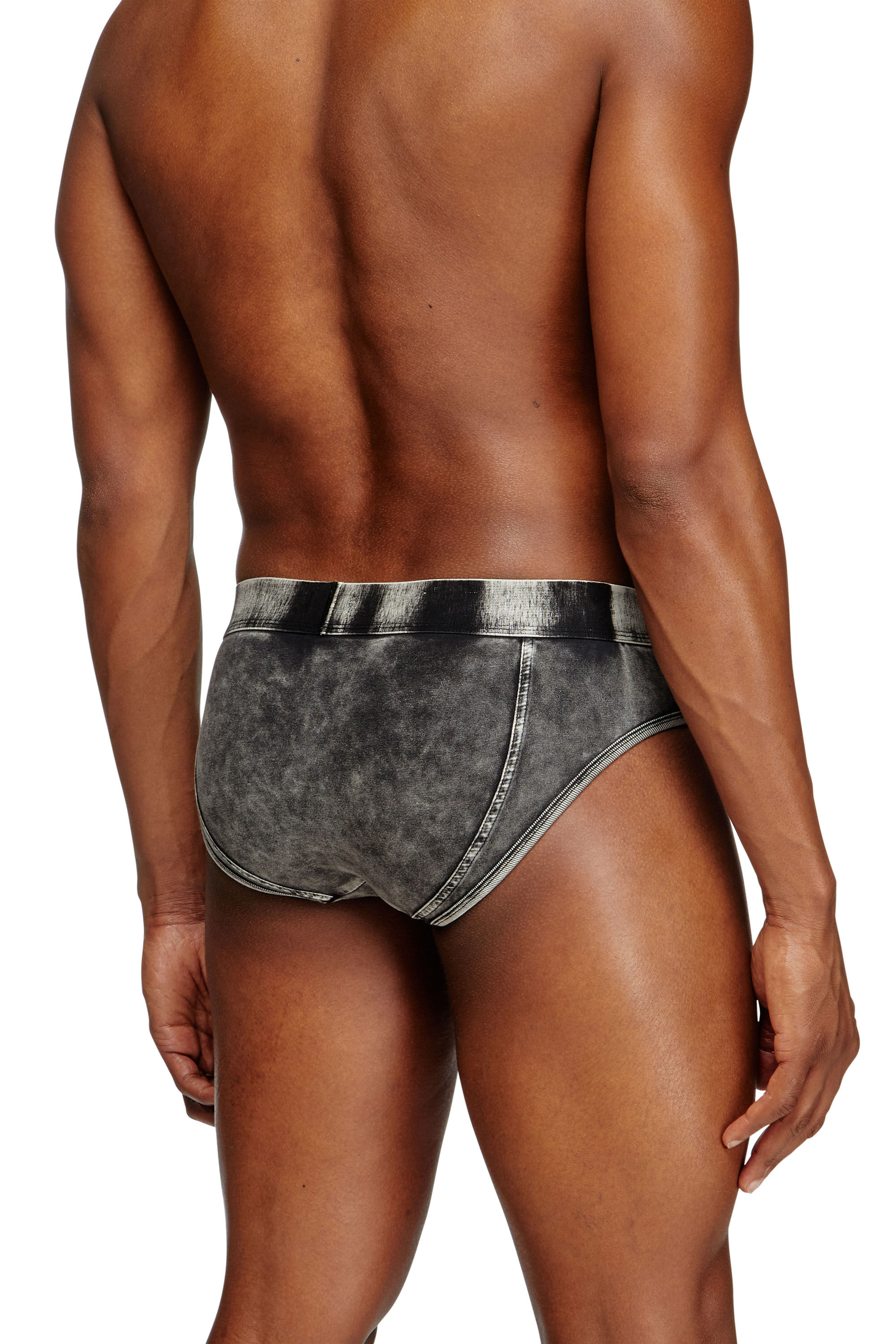 Diesel - ANDRE-DNM, Slips con efecto denim Hombre in Negro - 4