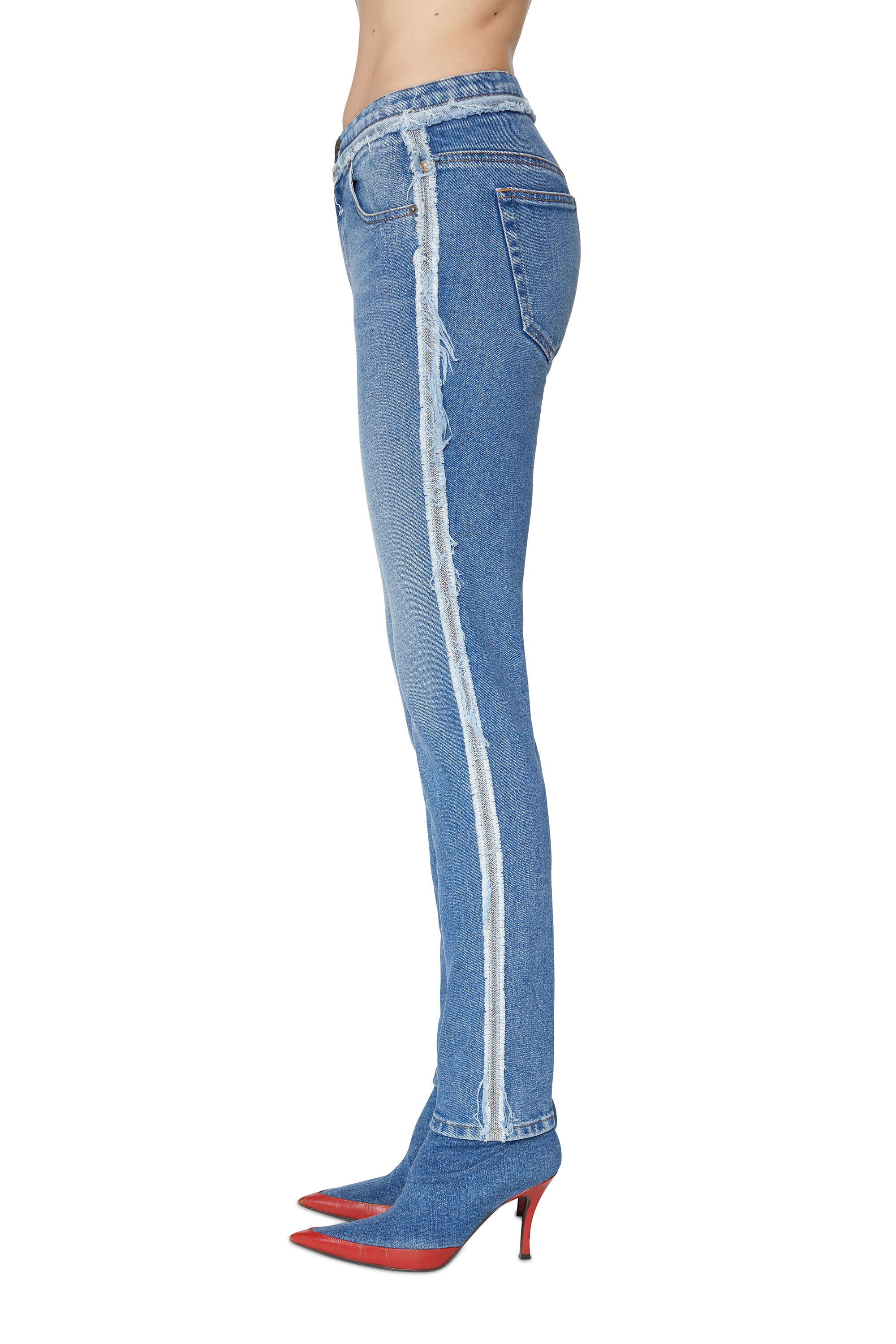 Diesel - D-Tail 09E19 Skinny Jeans, Azul medio - Image 5