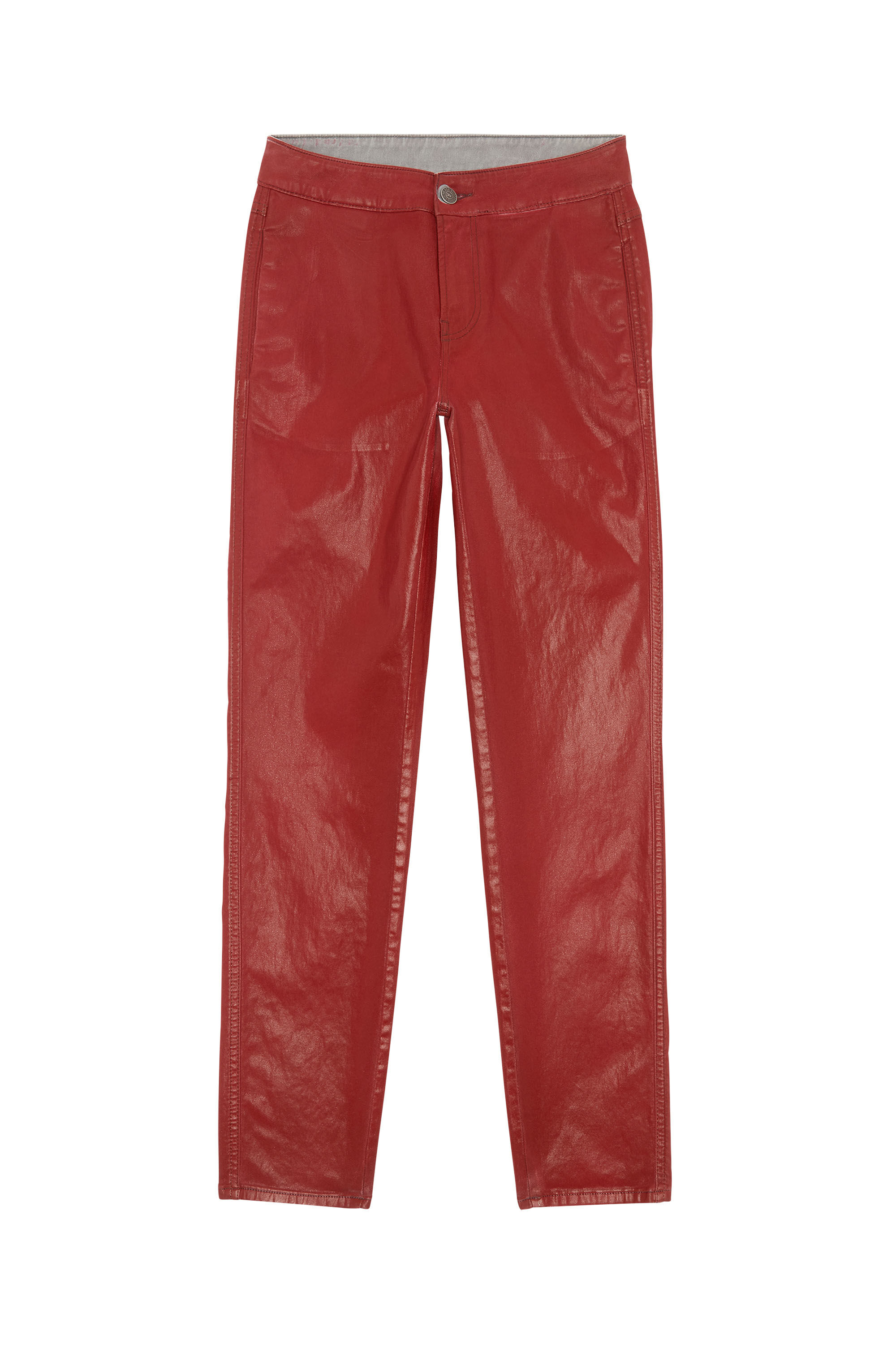 Diesel - D-Tail Track Denim 068BT Skinny, Rojo - Image 2