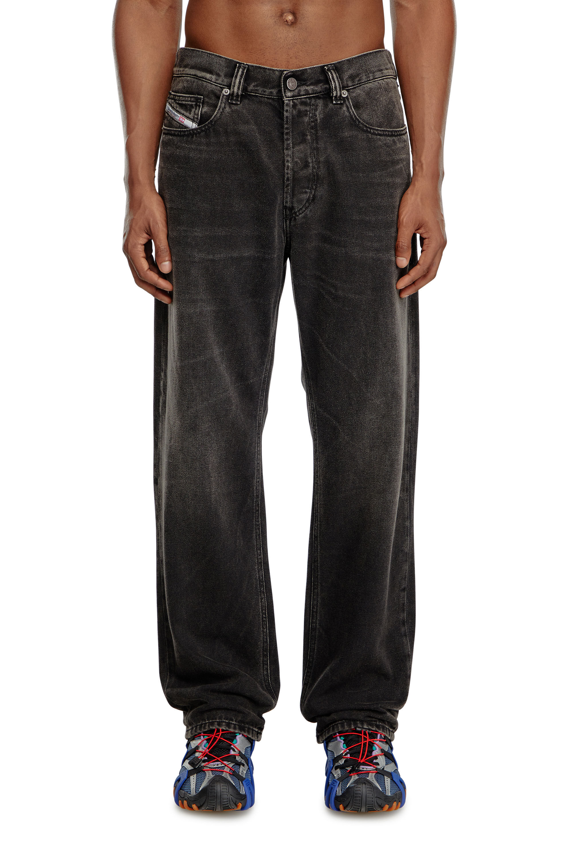 Diesel - Straight Jeans 2010 D-Macs 09J96, Negro/Gris oscuro - Image 3