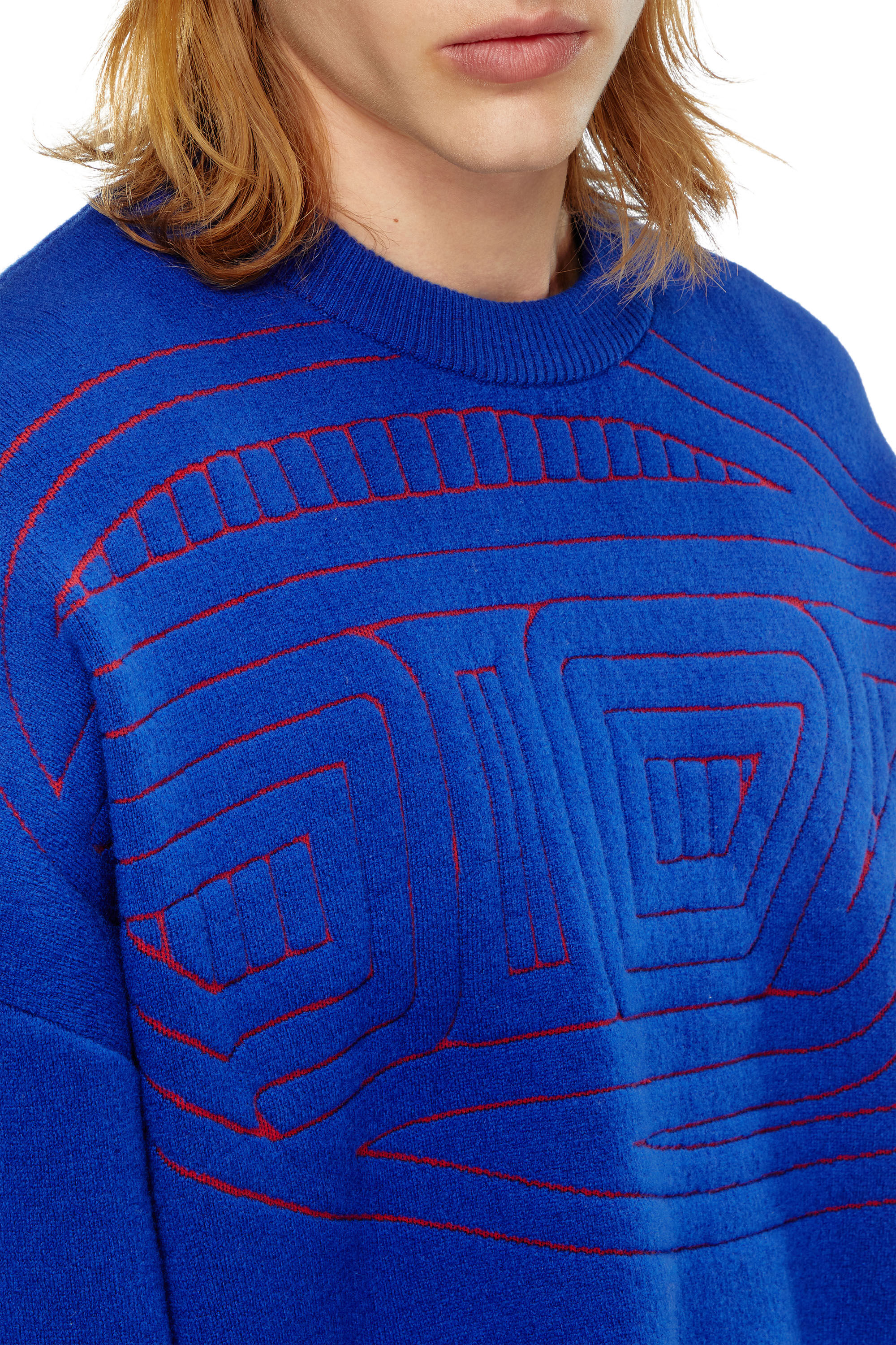 Diesel - K-RATIO, Hombre Jersey de mezcla de lana con logotipo gráfico in Azul marino - Image 5