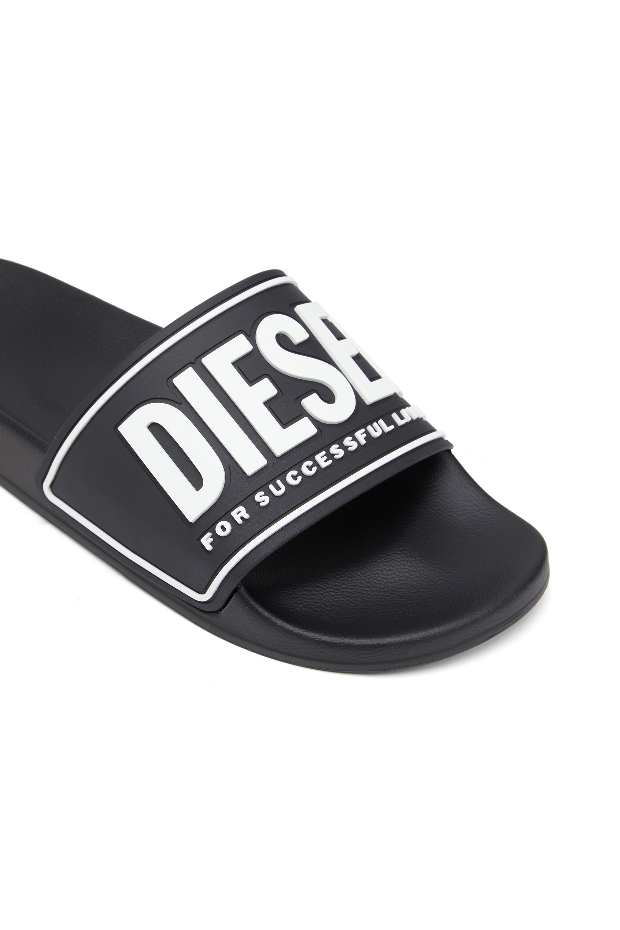 DIESEL ディーゼル Sa-Mayemi ロゴ プールスライド サンダル SA-MAYEMI PUF X: Dロゴ付きプールスライダー｜ディーゼル