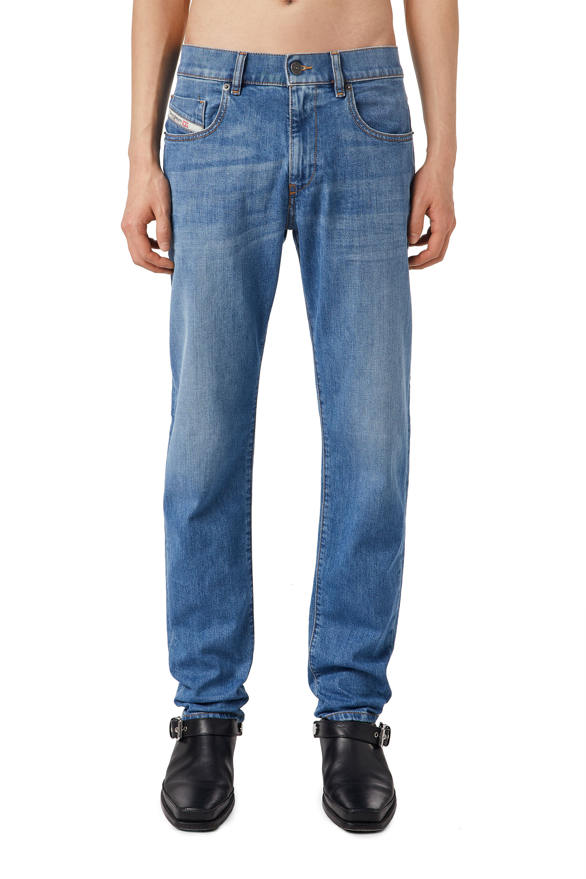 Diesel - 2019 D-STRUKT 0EHAJ Slim Jeans, Azul medio - Image 3
