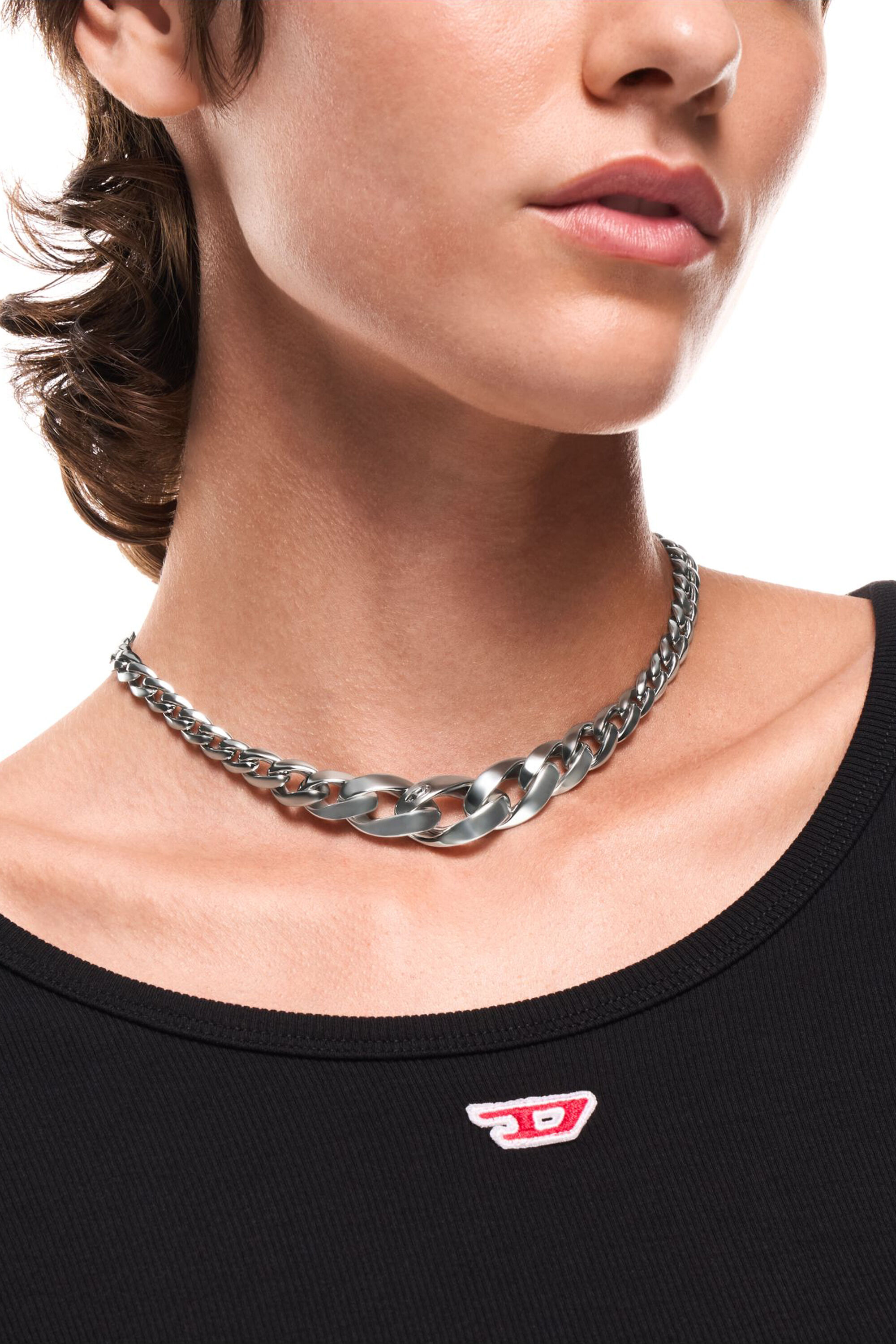 Diesel - DX1720040, Unisex's Stainless Steel Chain Necklace in Silver - 3