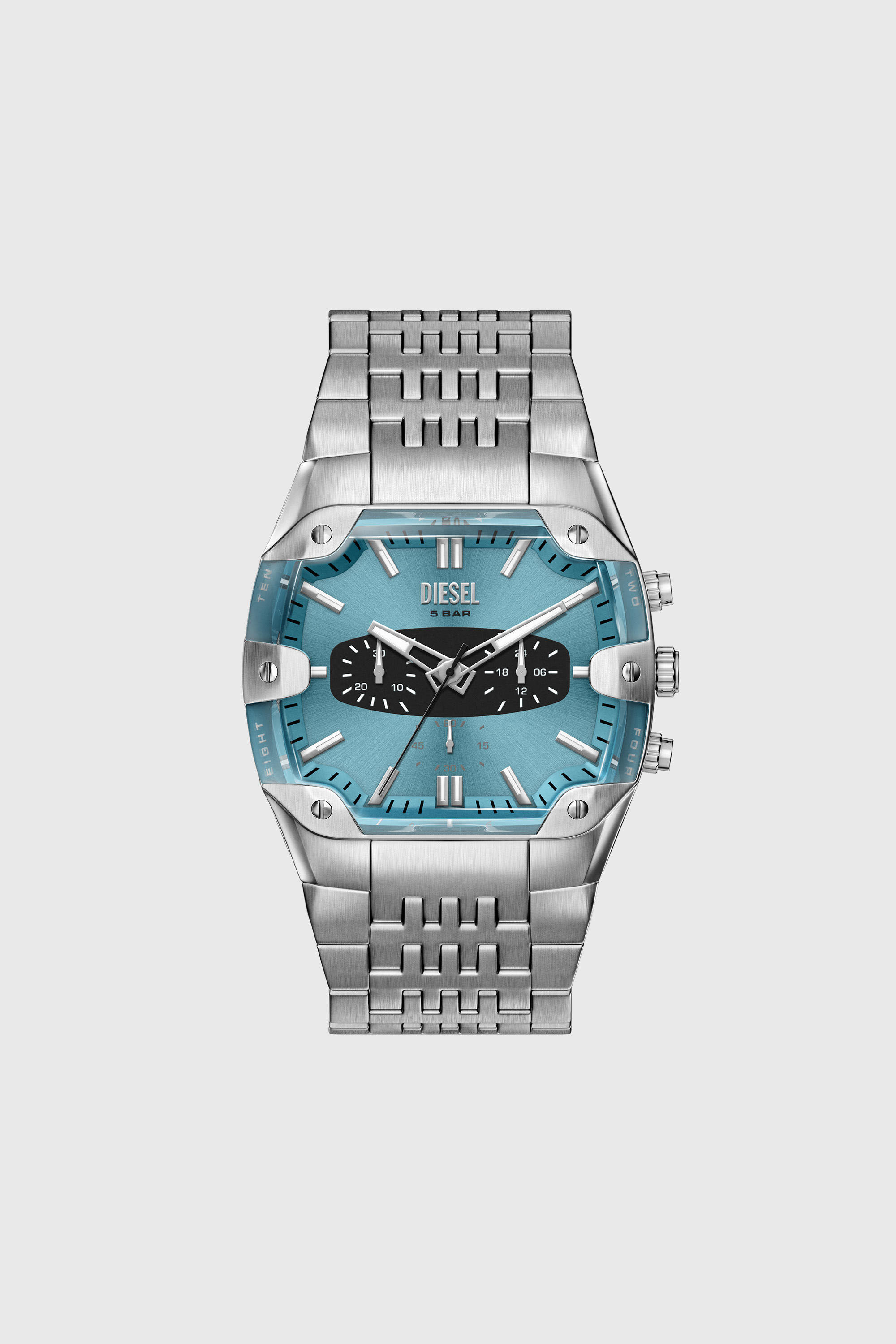 Diesel - DZ4725 WATCH, Reloj Spiked Cushion de acero inoxidable Hombre in Plateado - 1