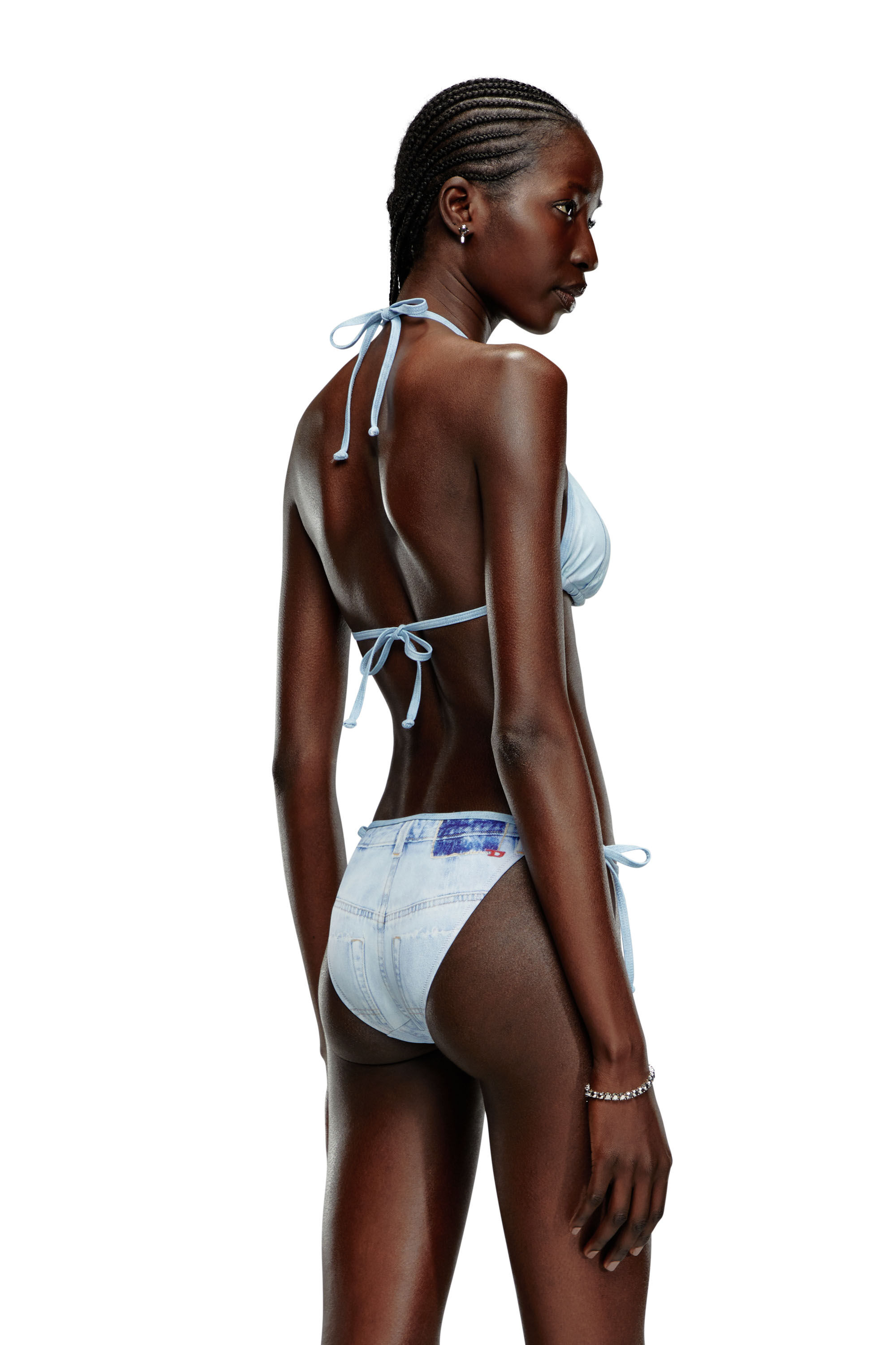 Diesel - BFPN-BRIGITTES, Braguitas de bikini con trampantojo de denim Mujer in Azul marino - 3