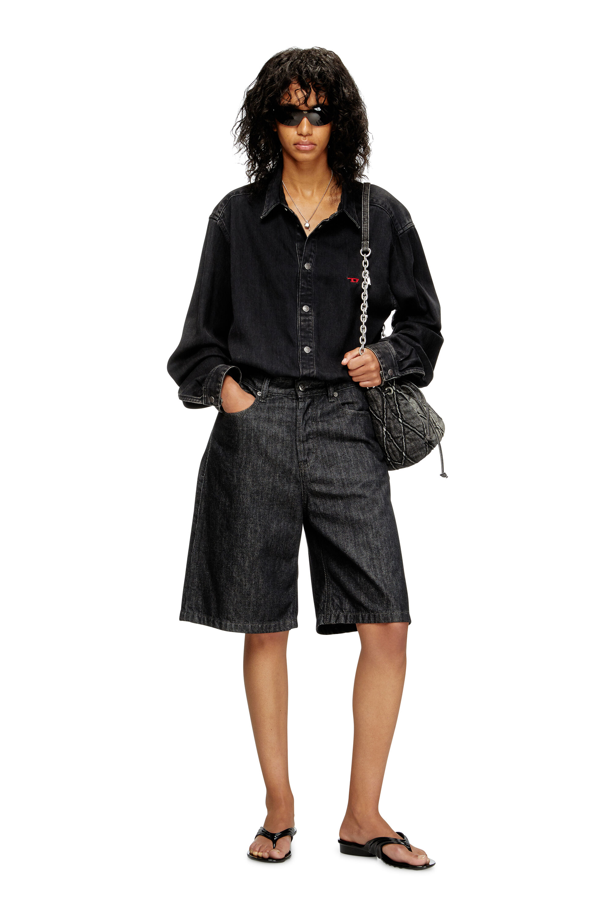 ペンちゃん☆プロフ読んでね(*´ω｀*)melissa/DIESEL Chanclas esculturales en Melflex® Mujer | Negro | Diesel