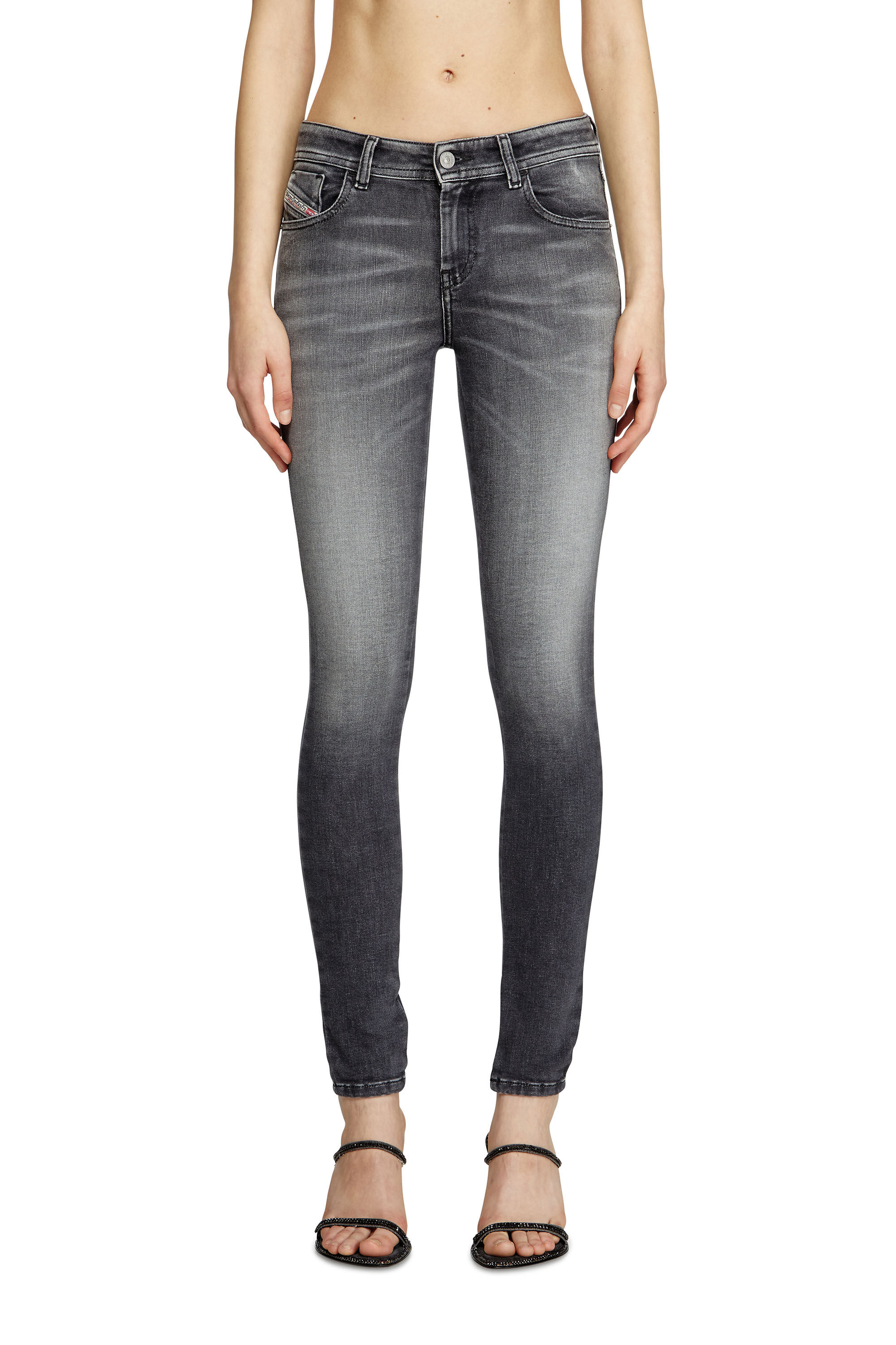 Diesel - Skinny Jeans 2017 Slandy 09K97 Mujer, Negro/Gris oscuro - 3