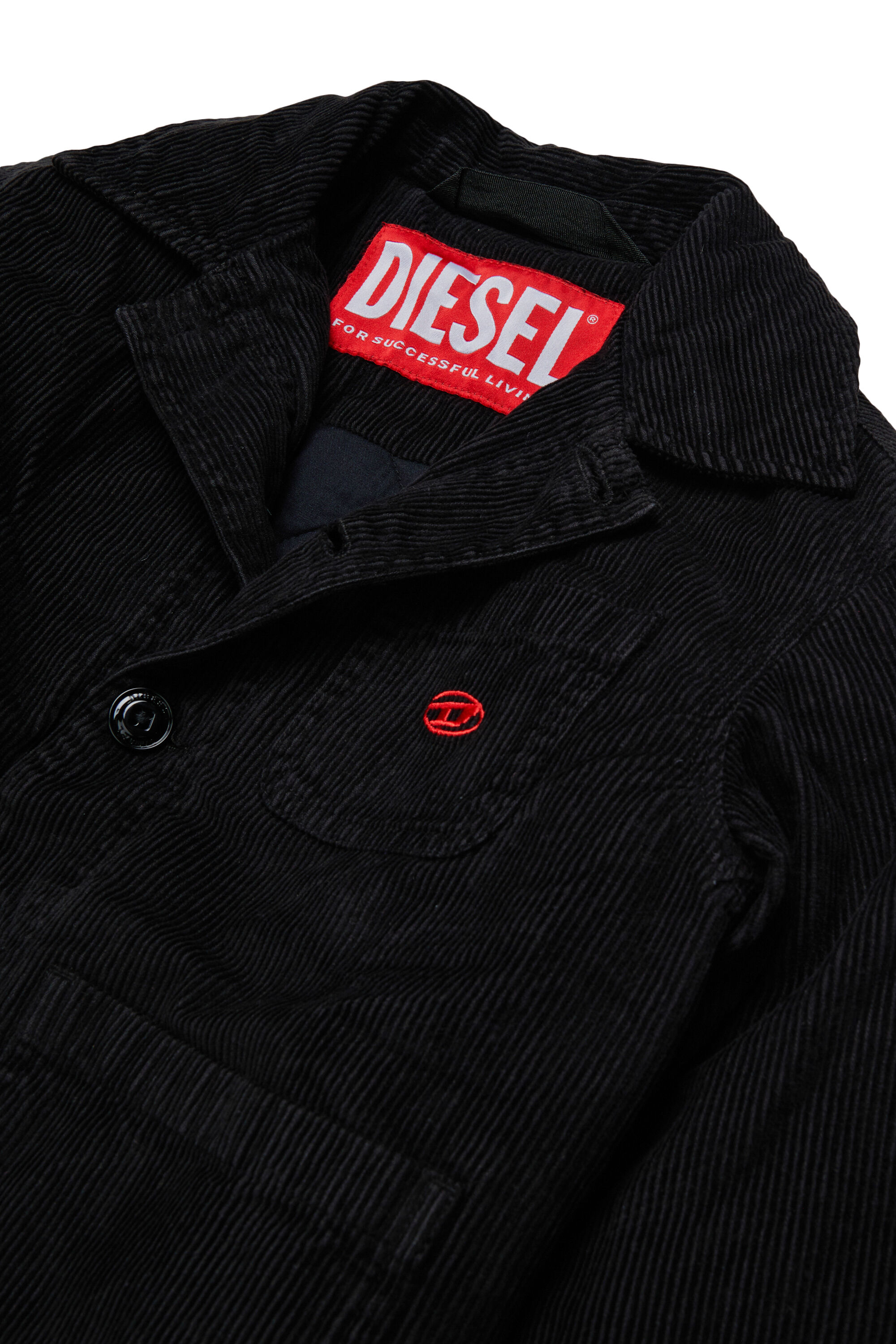 Diesel - JMILL, Sobrecamisa de pana Hombre in Negro - 3