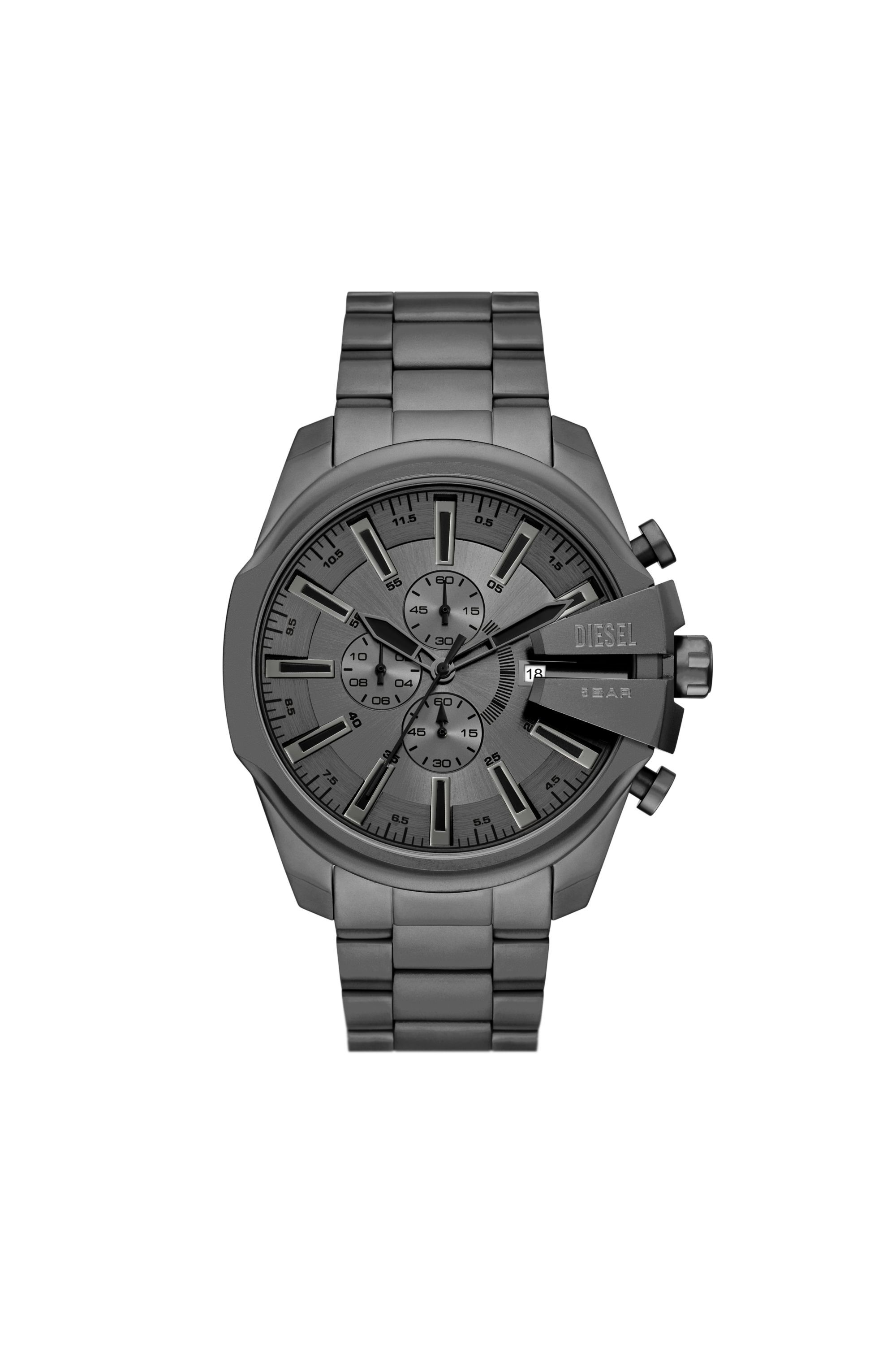Reloj de acero inoxidable Mega Chief Slim Hombre | Gris | Diesel