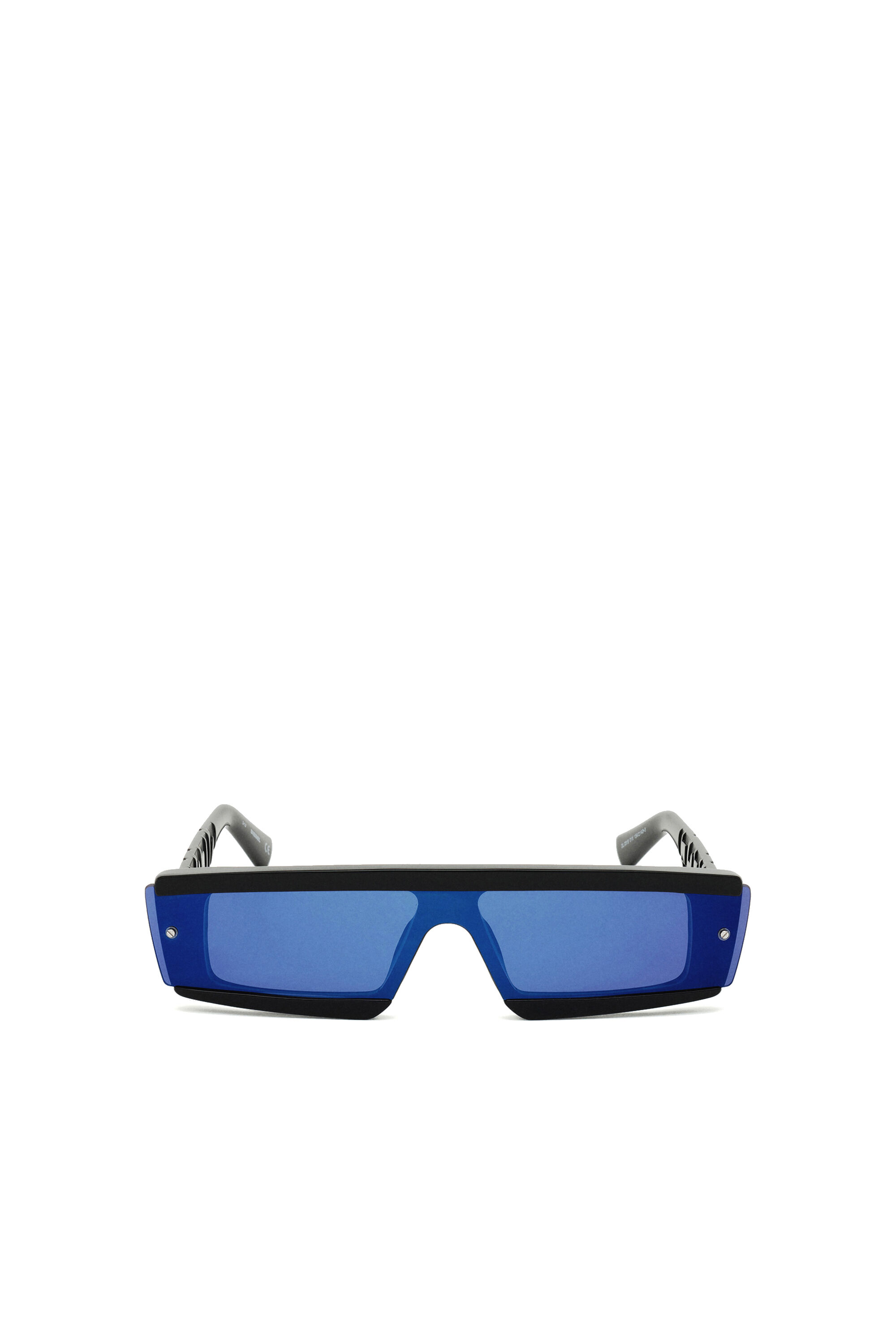 Diesel - DL0318, Máscara de acetato con lentes de espejo Hombre in Negro - 1