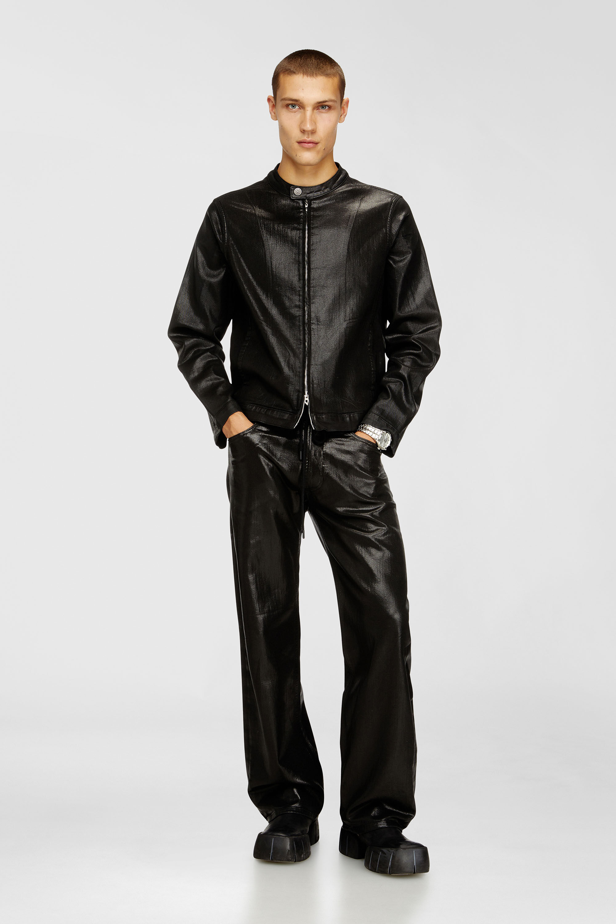 Diesel - Relaxed 2080 D-Reel Joggjeans&reg; 068VD Hombre, Negro/Gris oscuro - 1