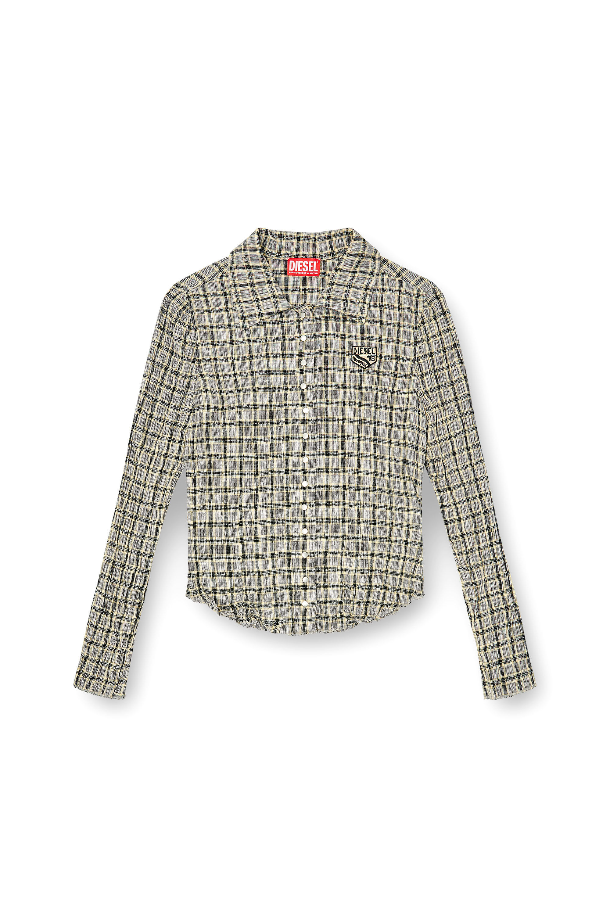 Diesel - C-ARRILON, Camisa de cuadros con efecto seersucker Mujer in ToBeDefined - 2