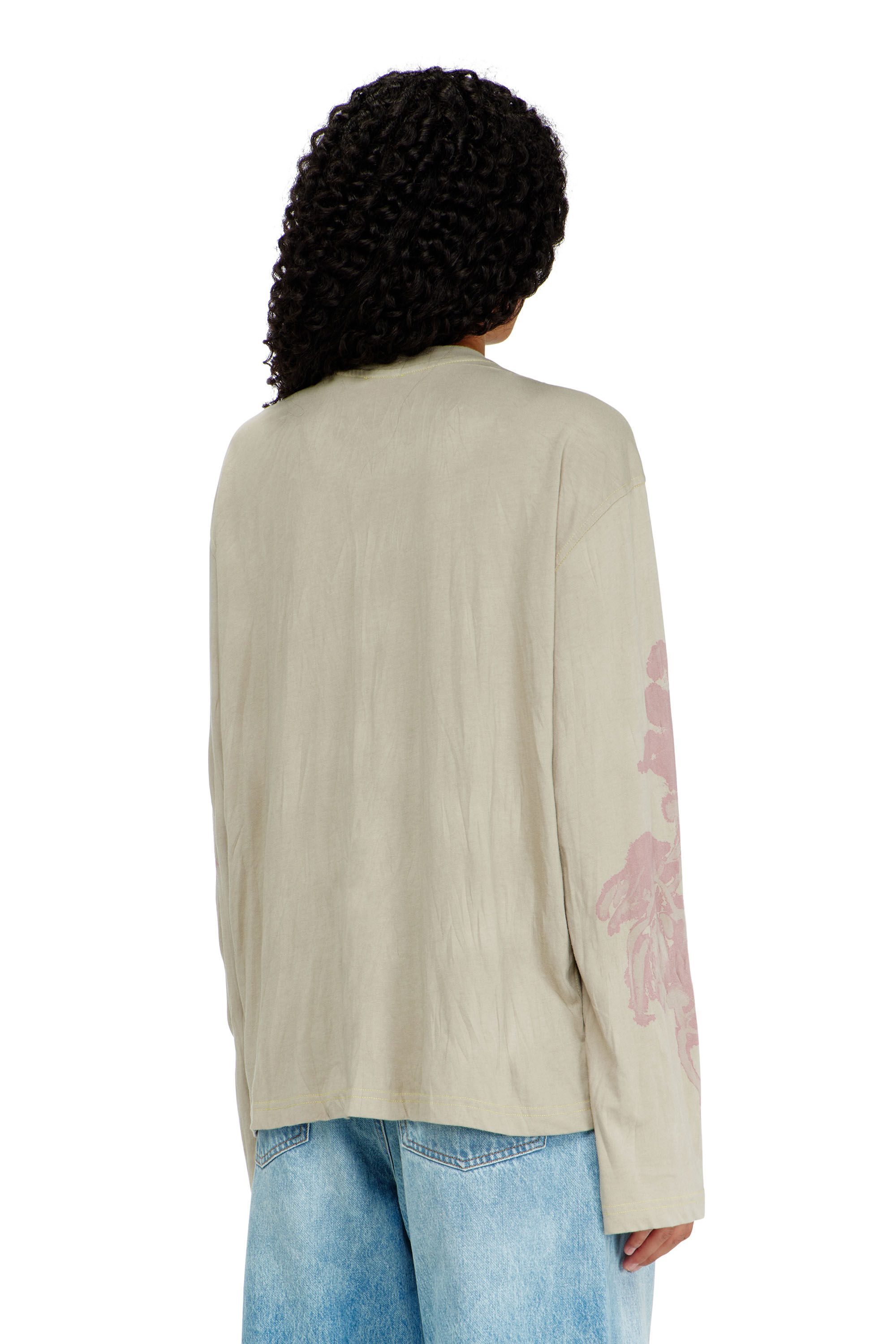 Diesel - T-HILARY-LS-AA1, Camiseta de manga larga de algod&oacute;n con estampado gr&aacute;fico Mujer in ToBeDefined - 3