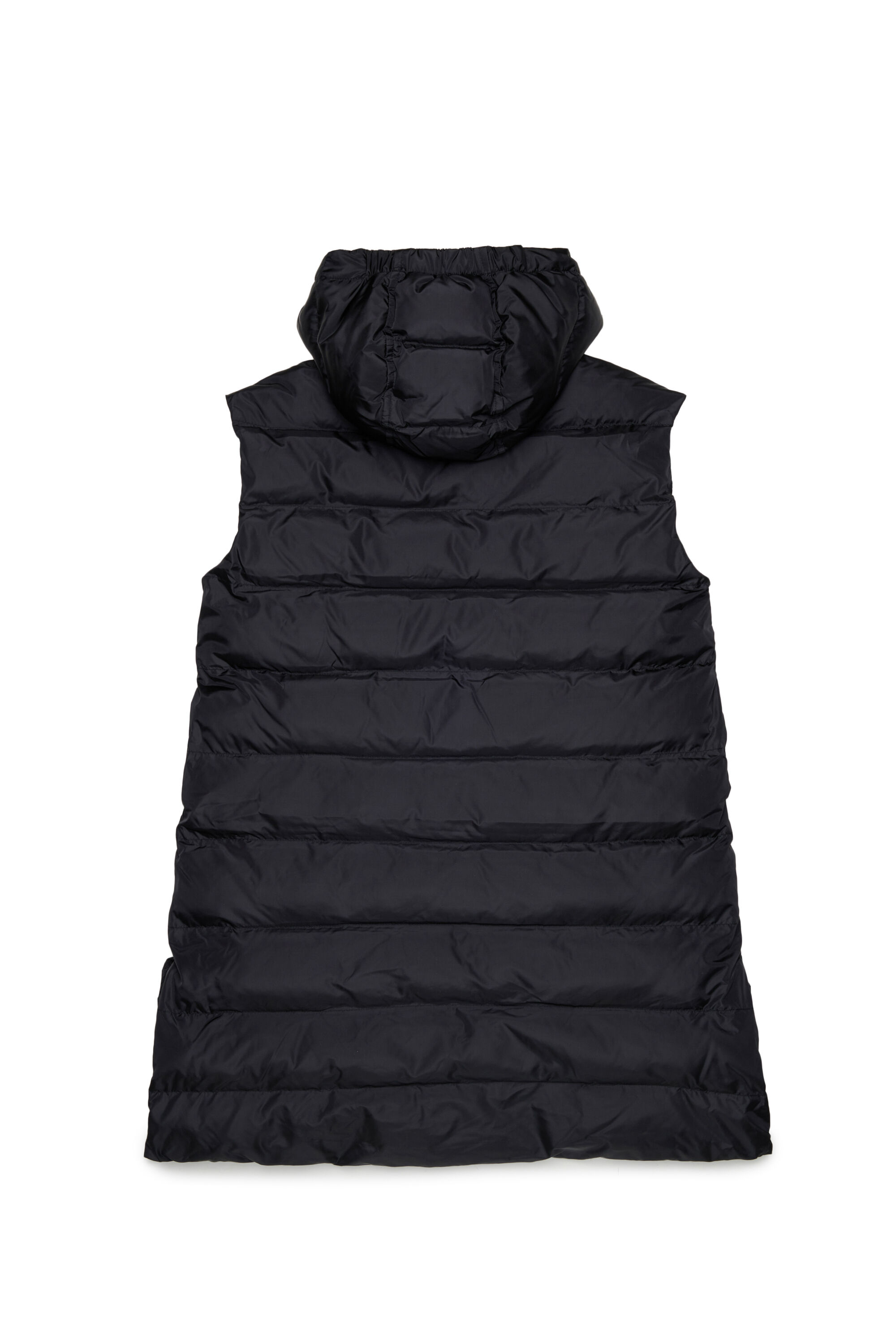 Diesel - JFENNY, Chaleco acolchado largo con capucha Mujer in Negro - 2