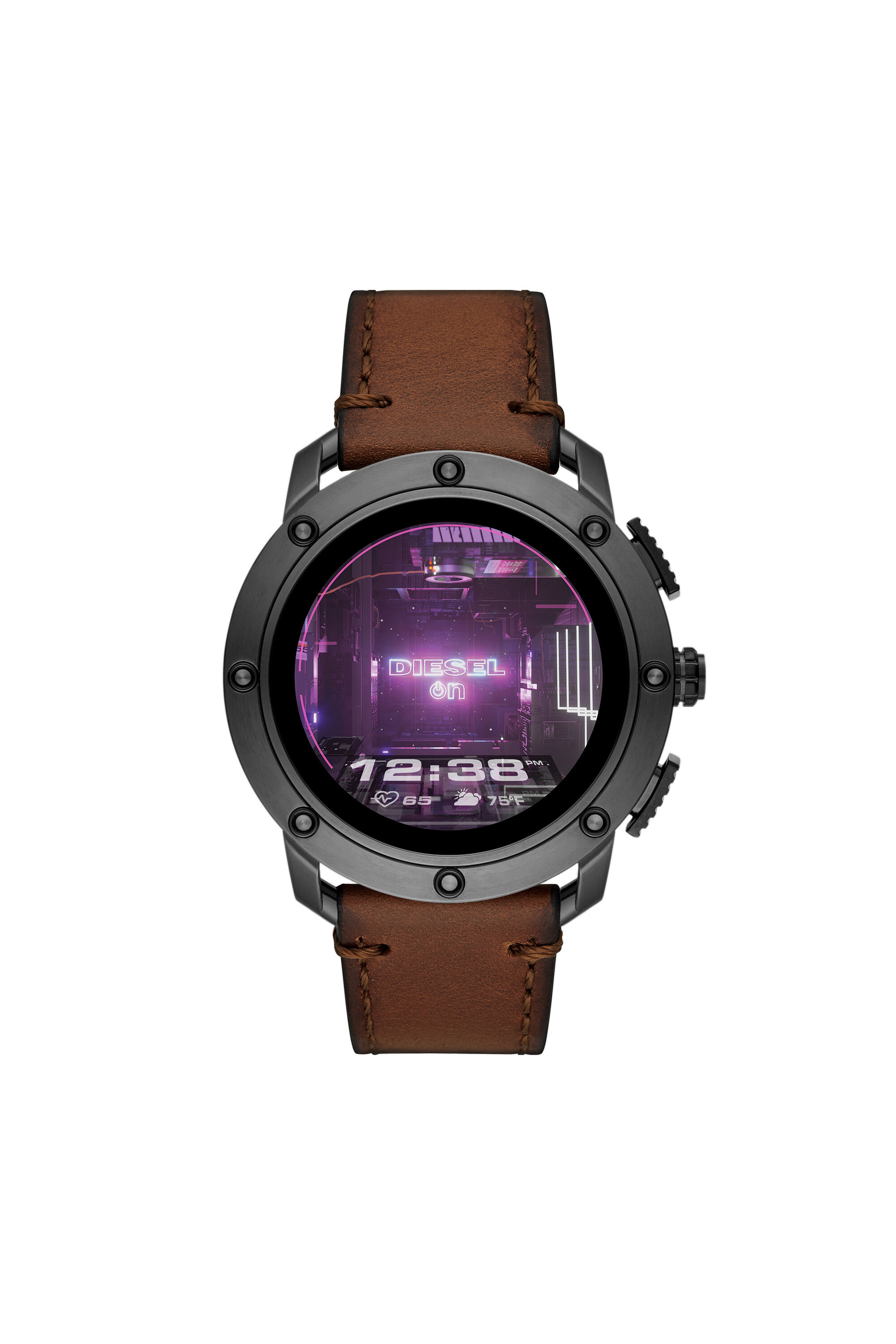 DZT2032 Hombre Smartwatch axial en piel marr n Diesel