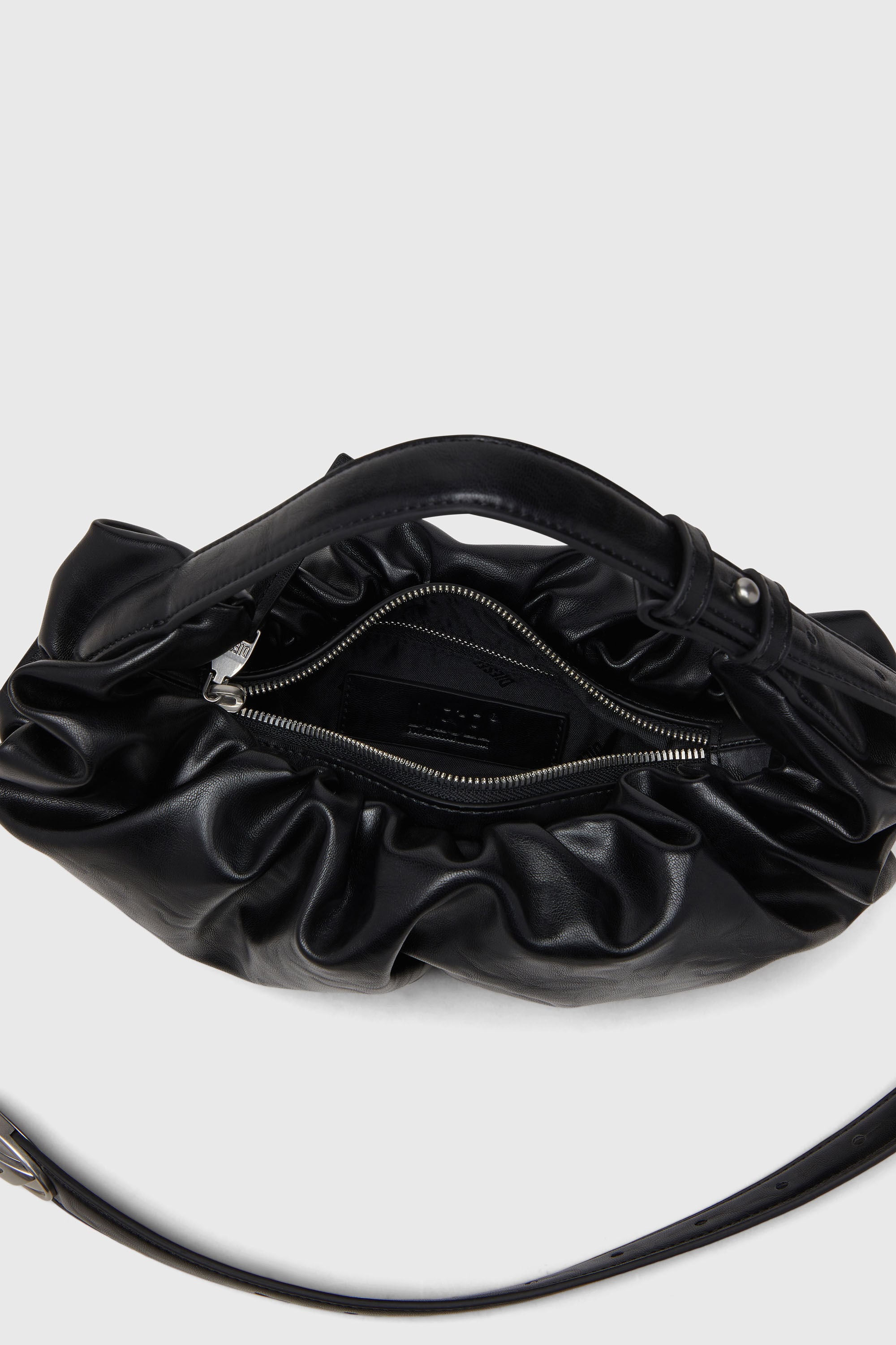 Diesel - GRAB-D HOBO S, Woman's Grab-D-Small scruched hobo bag in Black - 4