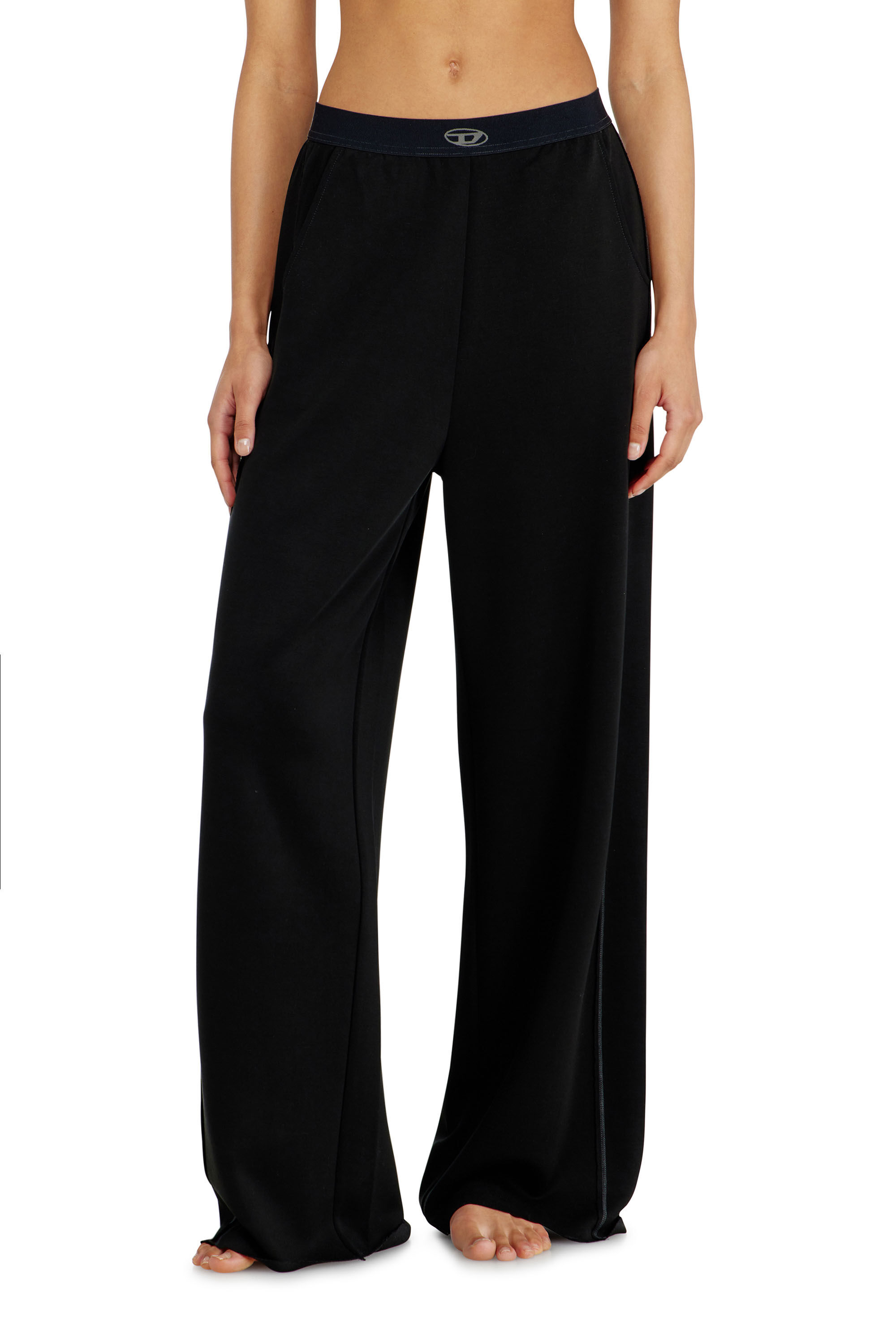 Diesel - ALYSA-UTLT, Pantal&oacute;n jogger en scuba el&aacute;stico ligero Mujer in Negro - 2