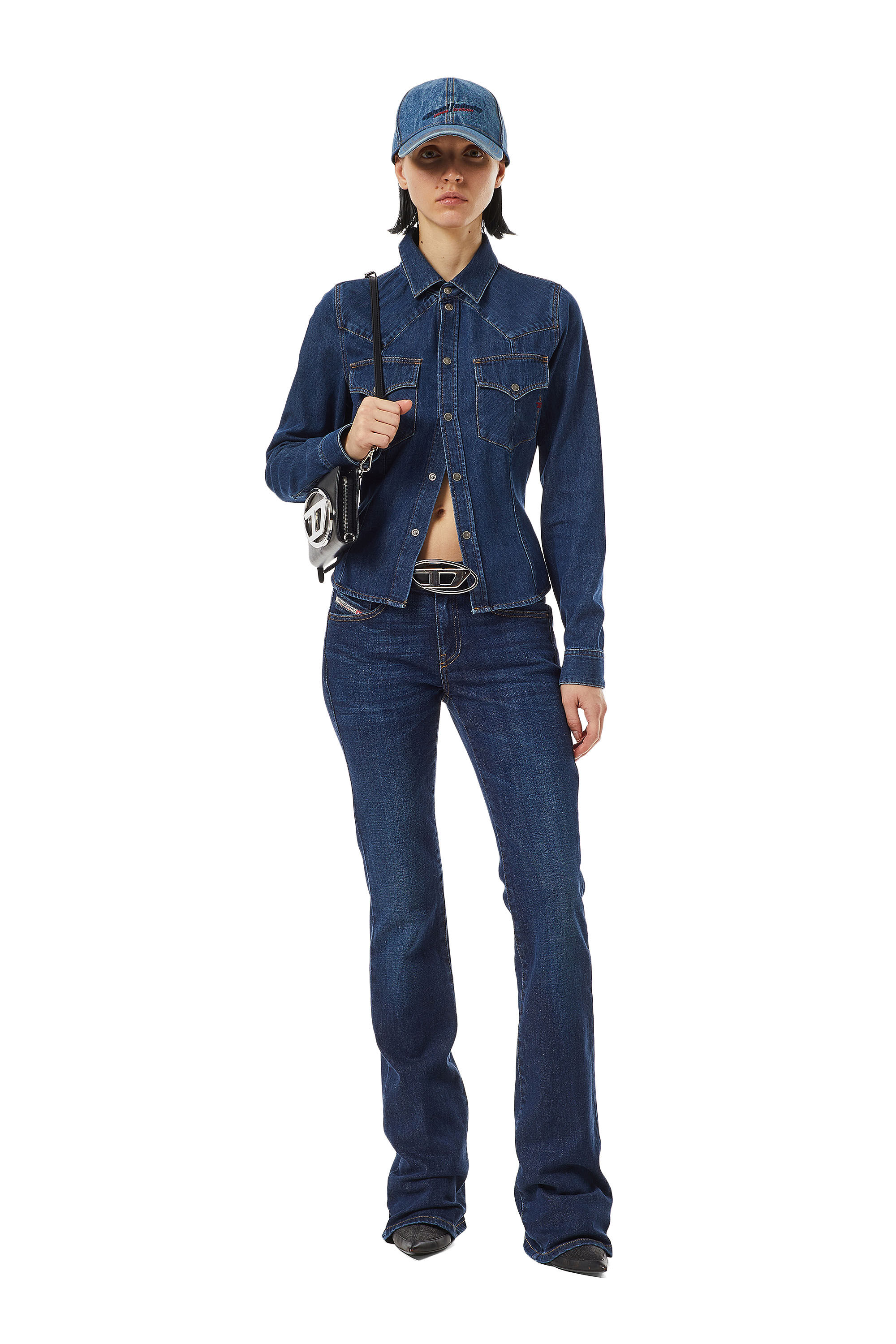 Diesel - Bootcut and Flare Jeans 1969 D-Ebbey 09B90, Azul Oscuro - Image 1