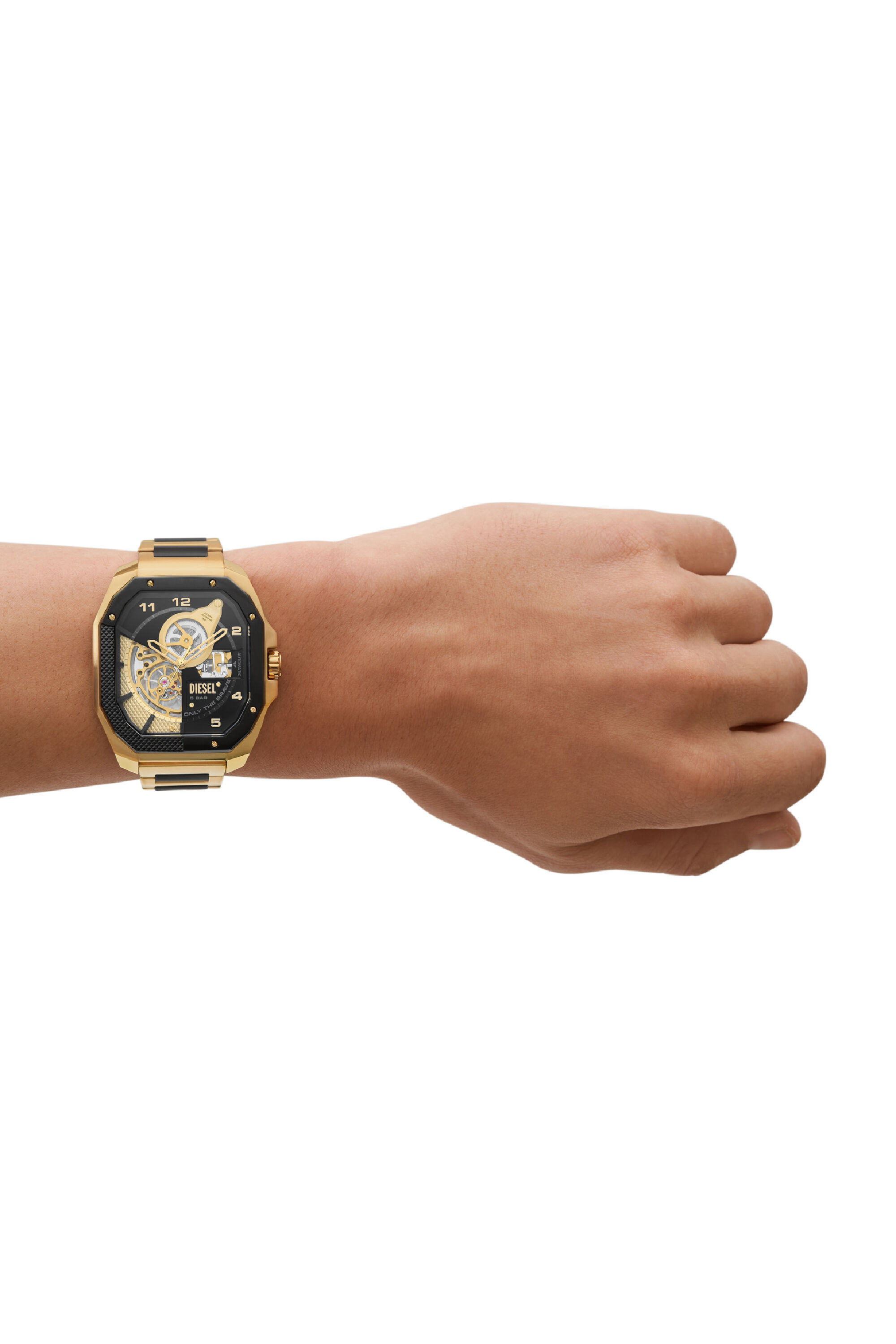Reloj diesel sales dorado y negro