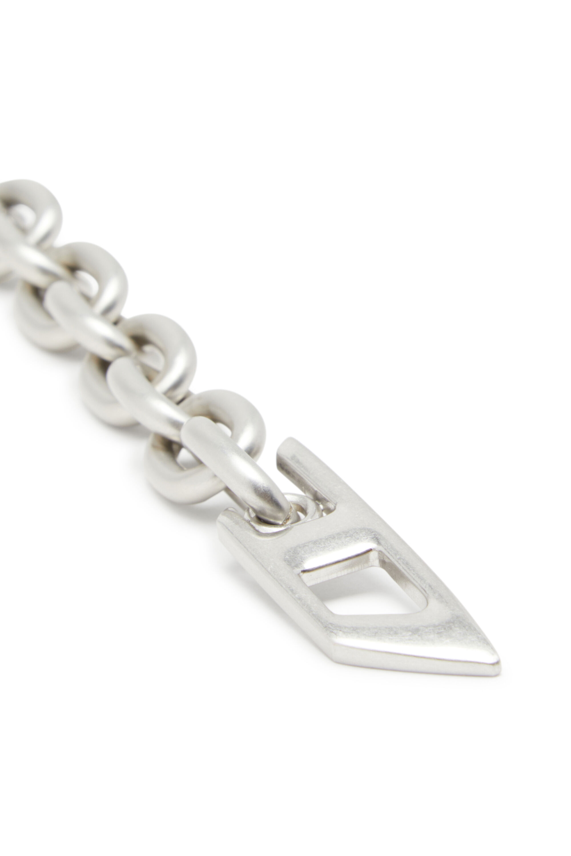 Diesel - B-CHARM CHAIN, Cinturón 1 cm de cadena con colgante con el logotipo de cristal Mujer in Plateado - 3