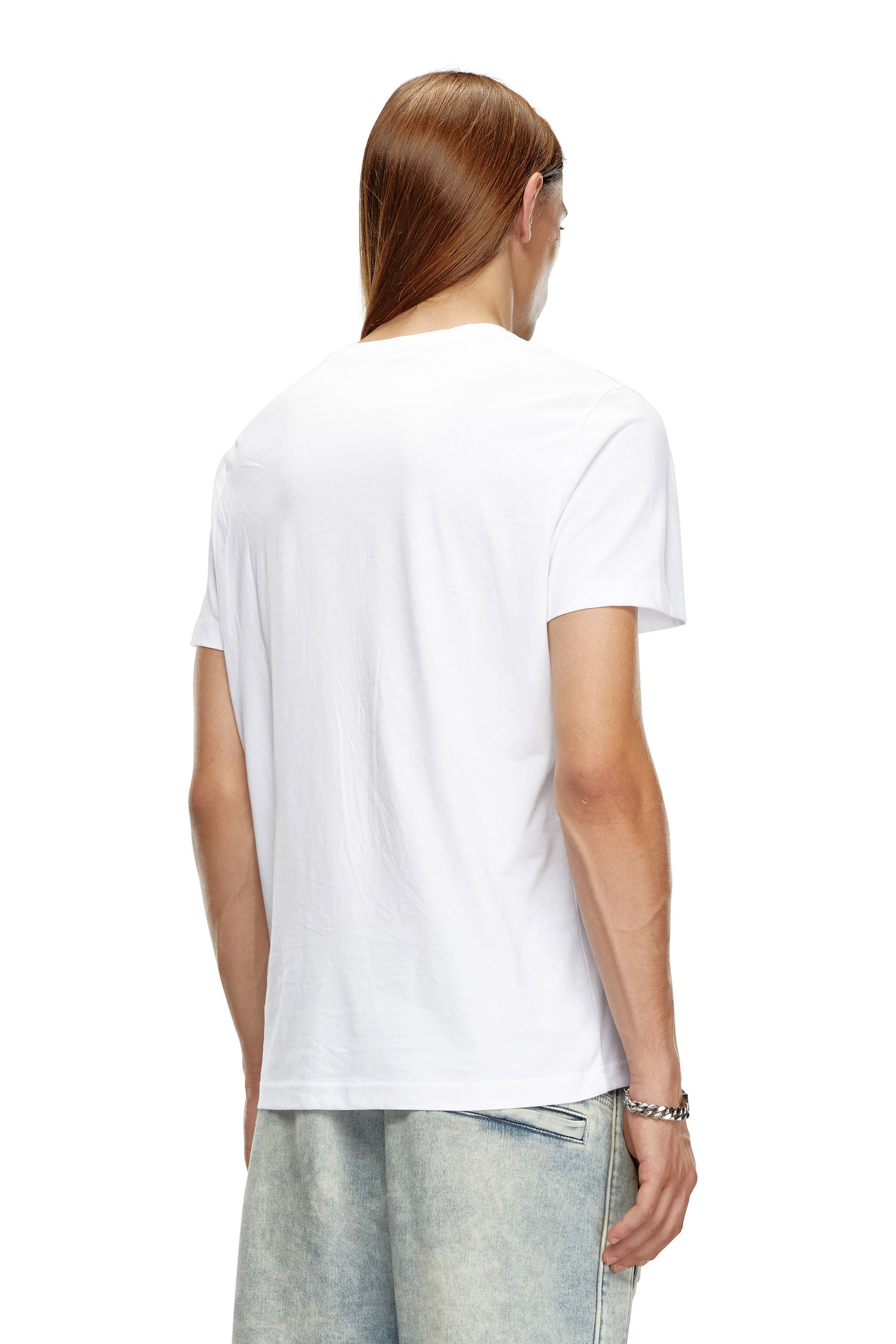 Diesel - T-DIEGOR-D, Hombre Camiseta con parche D in Blanco - Image 4