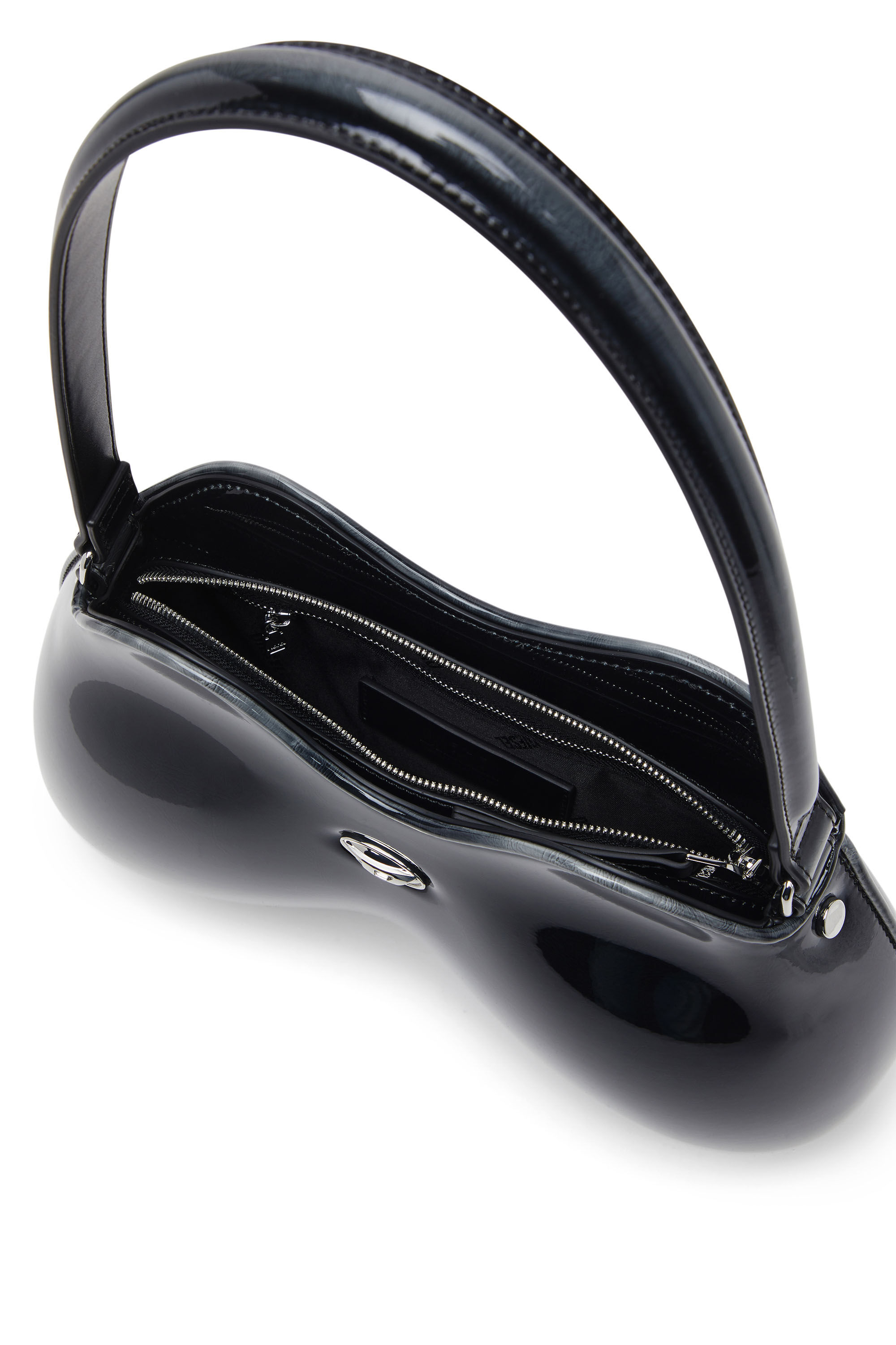 Diesel - DOUBLE-D SHOULDER, Double-D-Bolso rígido en PU bicolor Mujer in Negro - 5