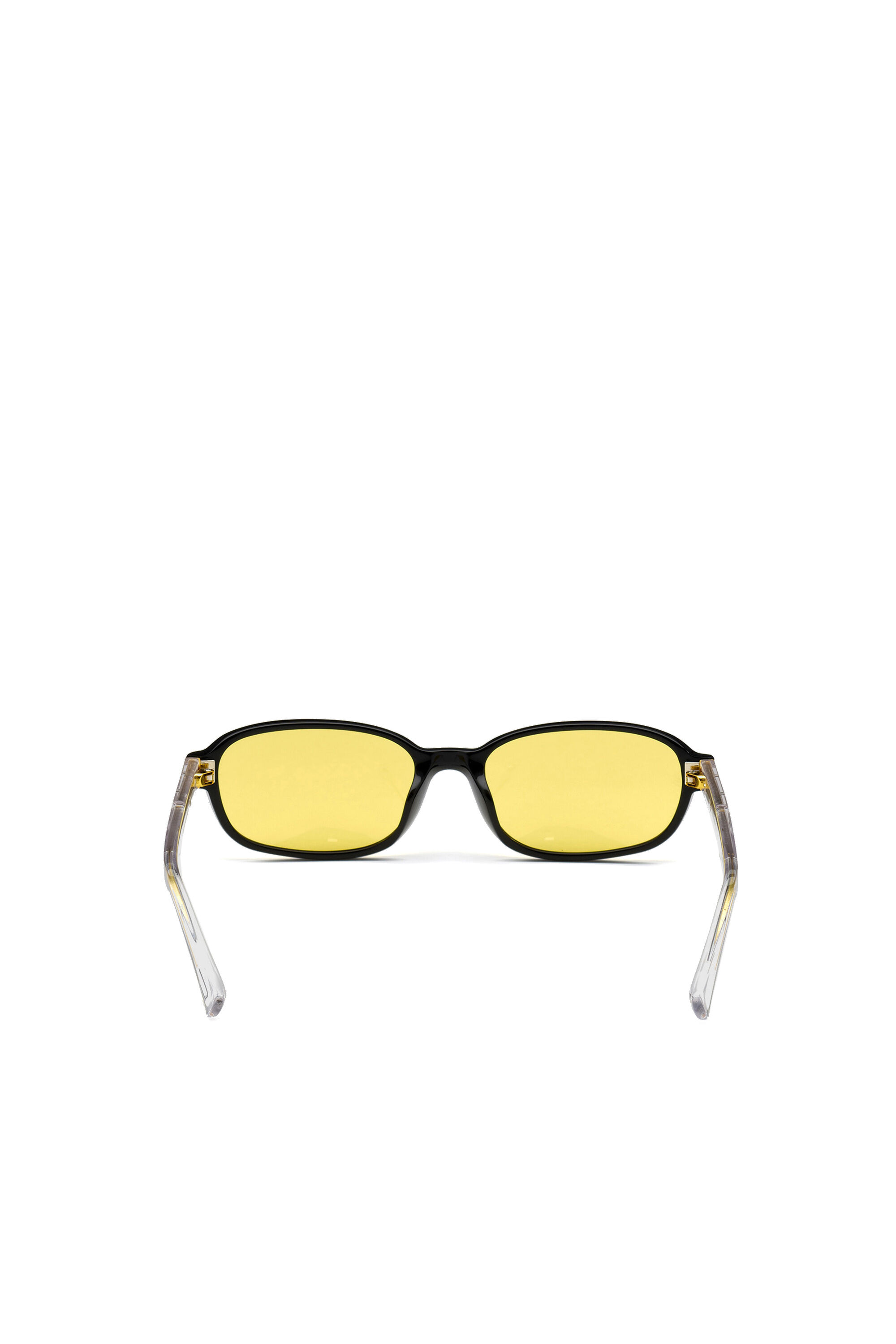 Diesel - DL0326, Montura fina rectangular en acetato. Unisex in Amarillo - 3