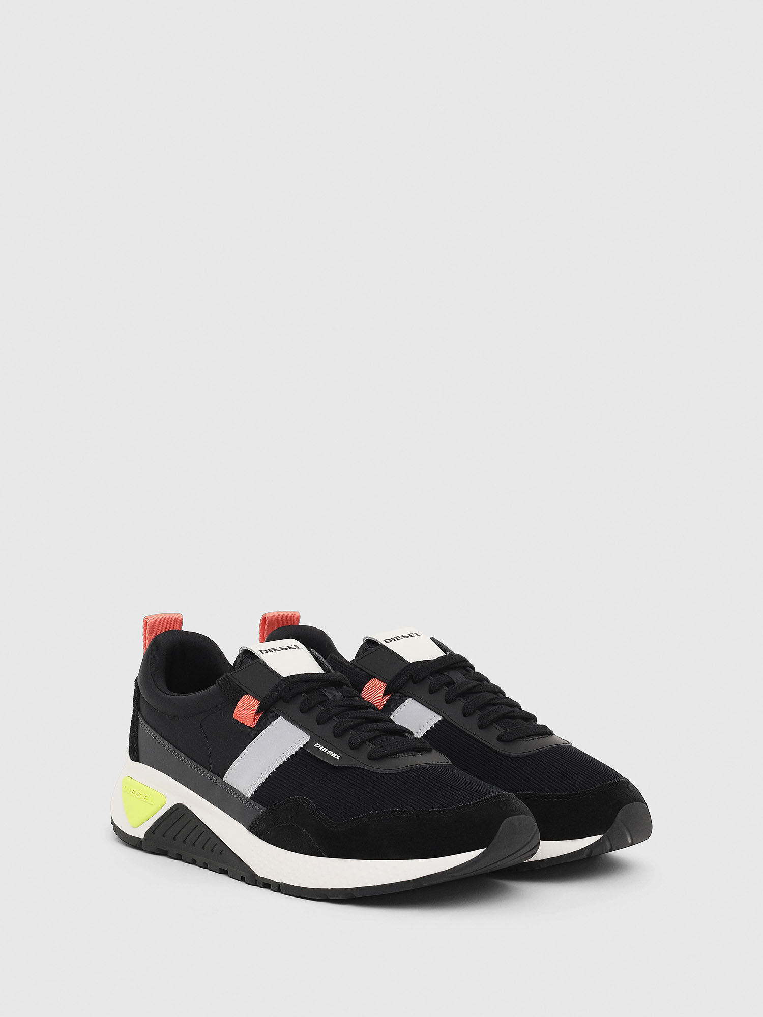 Diesel - S-KB LOW RUN, Zapatillas en nailon ripstop y ante Hombre in Negro - 2