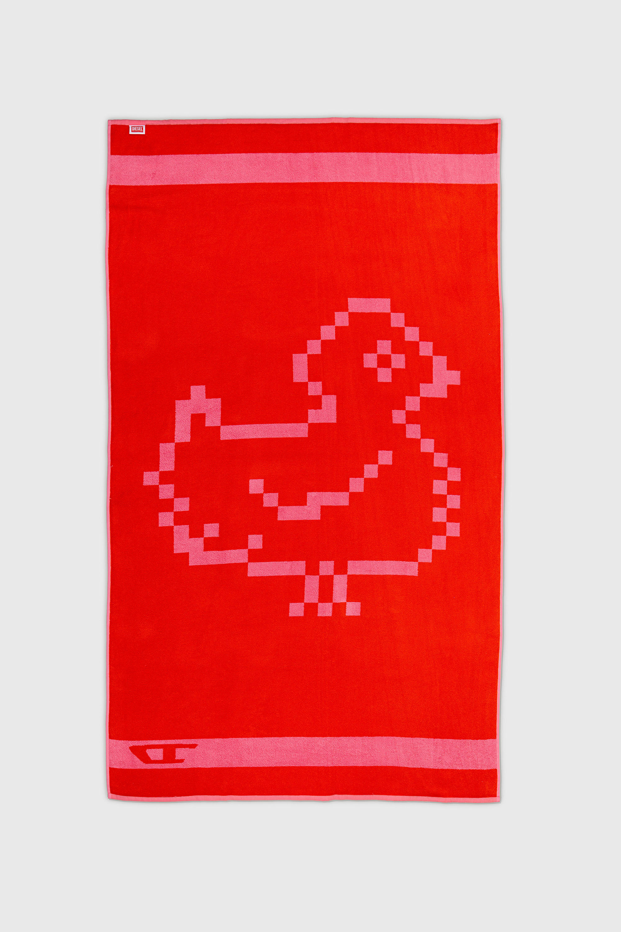 Diesel - 1018133  PIXEL TOYS 1 PINK/RED TOWEL, Toalla de rizo 100x180 cm Unisex in Rojo - 2