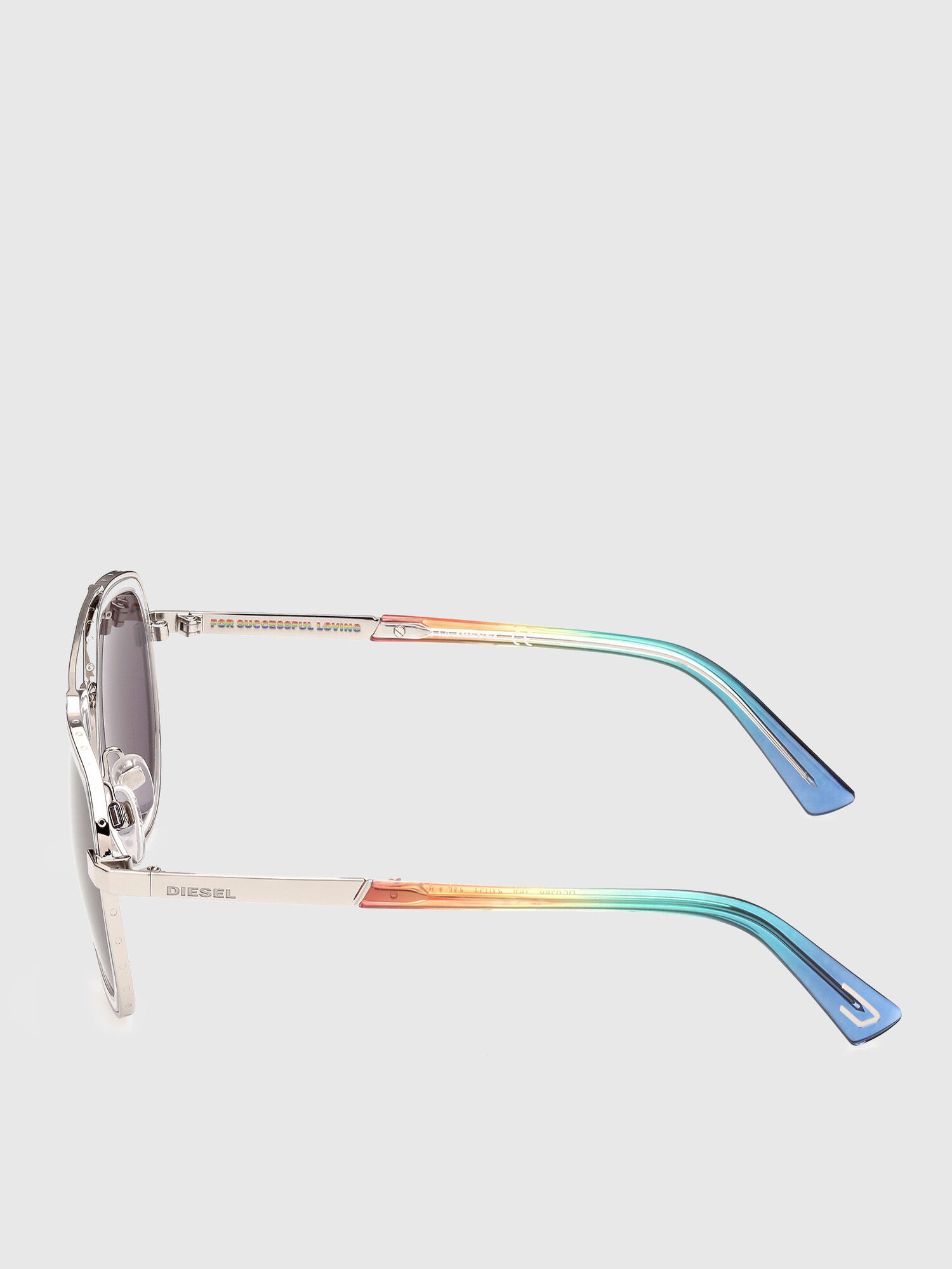 Diesel - DL0266, Gafas de estilo aviador con temática "Pride" Unisex in Multicolor - 3