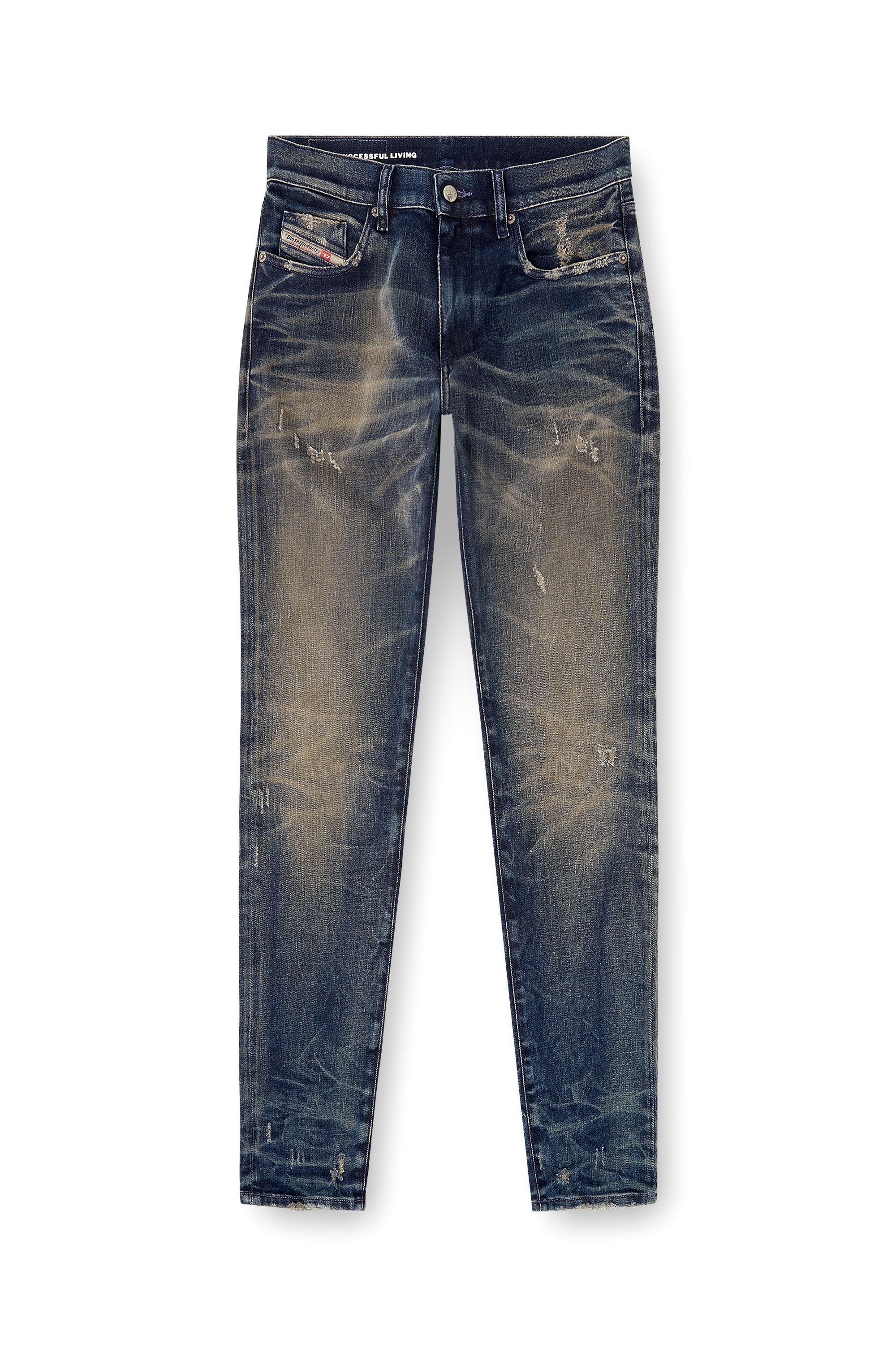 Diesel - Slim Jeans 2019 D-Strukt 09M46 Hombre, Azul Oscuro - 2