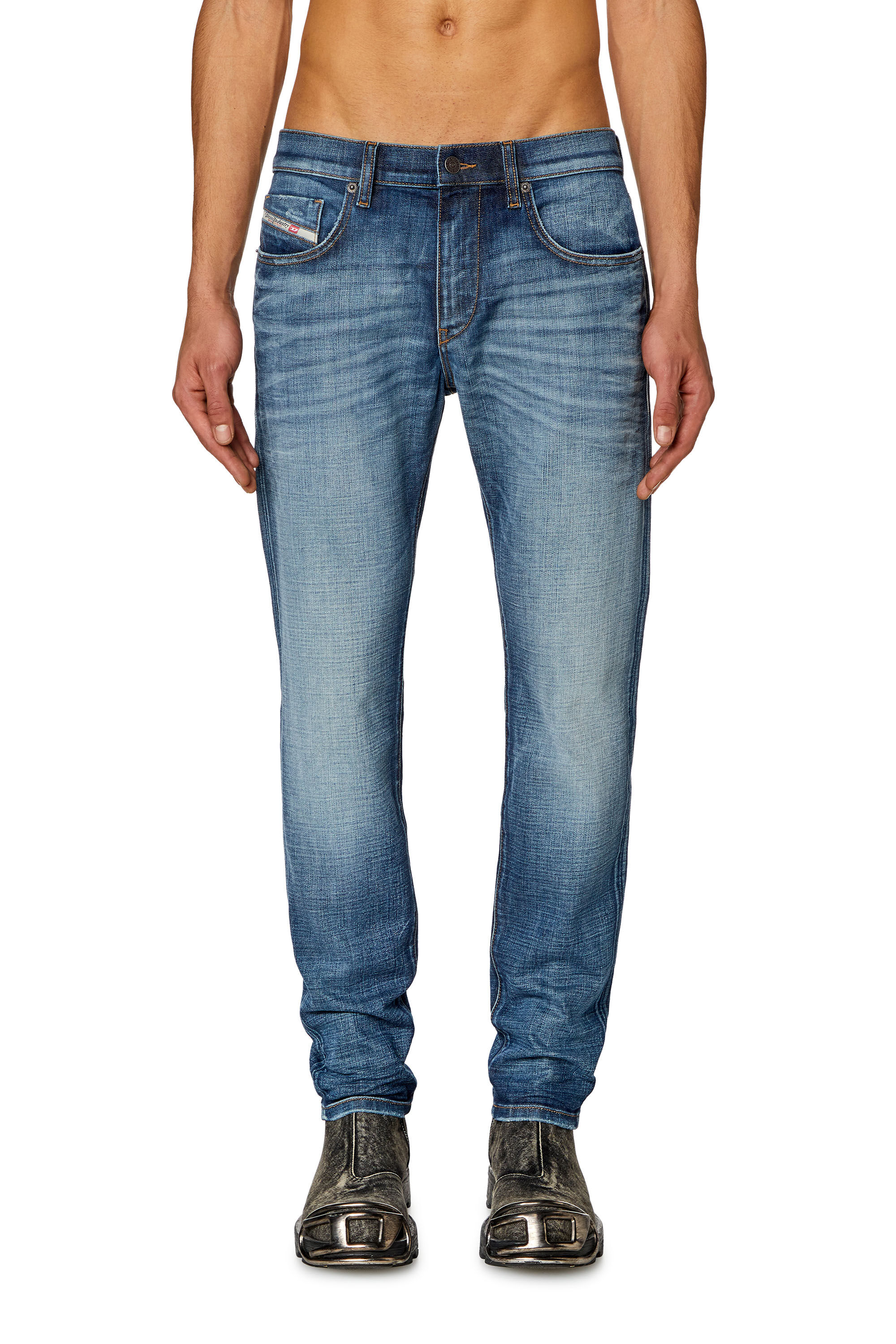 Diesel - Slim Jeans 2019 D-Strukt 0DQAE, Azul medio - Image 3