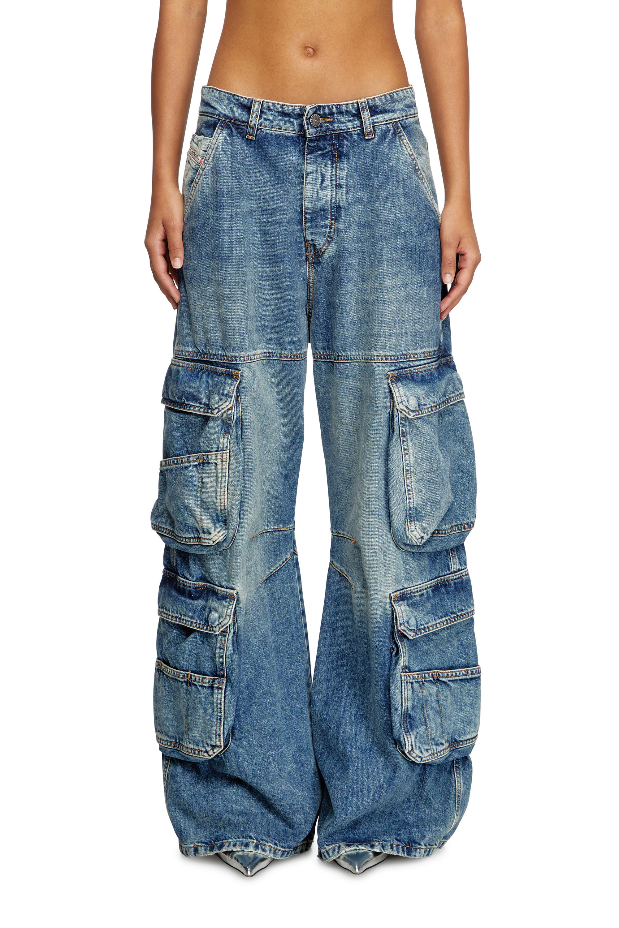 Diesel - Relaxed Jeans 1996 D-Sire 0NLAX Mujer, Azul medio - 3