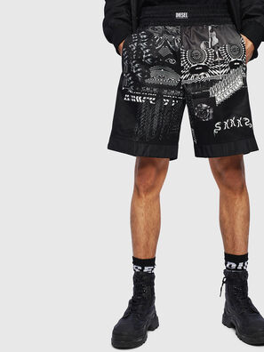 P-KUMI-PRINT-A, Negro - Shorts