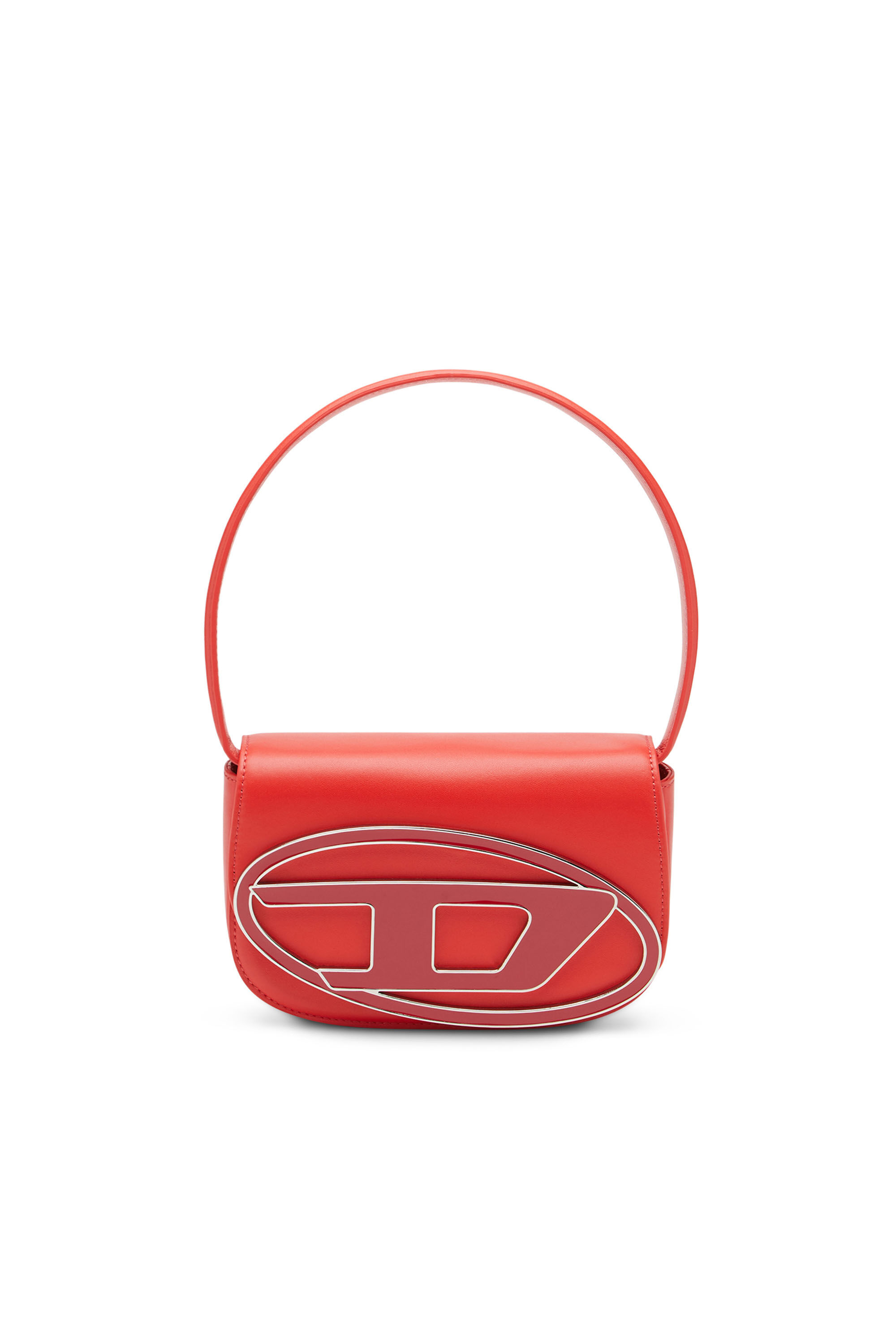 1DR Bolso iconico de hombro de cuero napa Mujer Rojo Diesel
